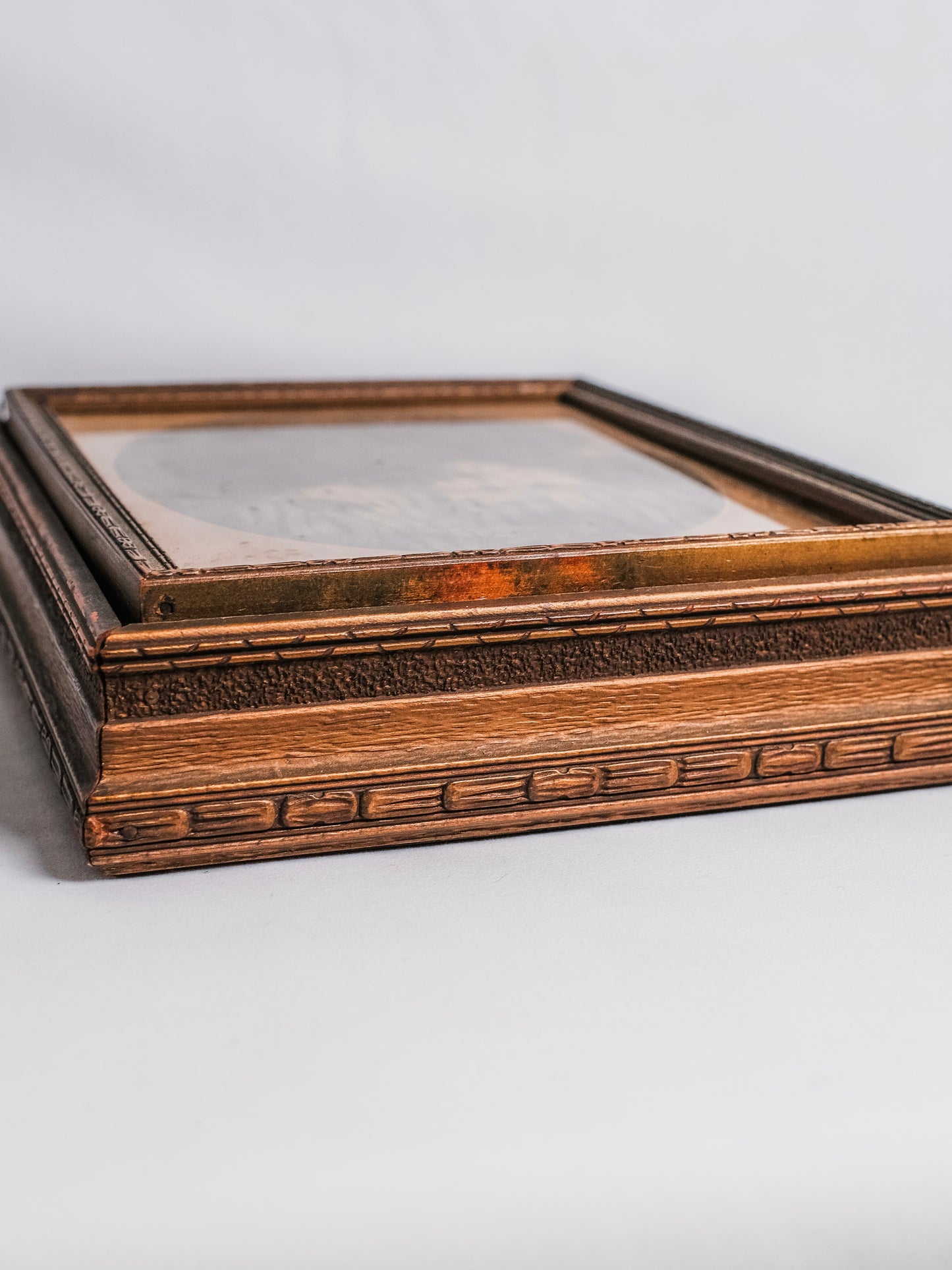 Antique Victorian "La Bonne Mère" Hinged Jewelry Box