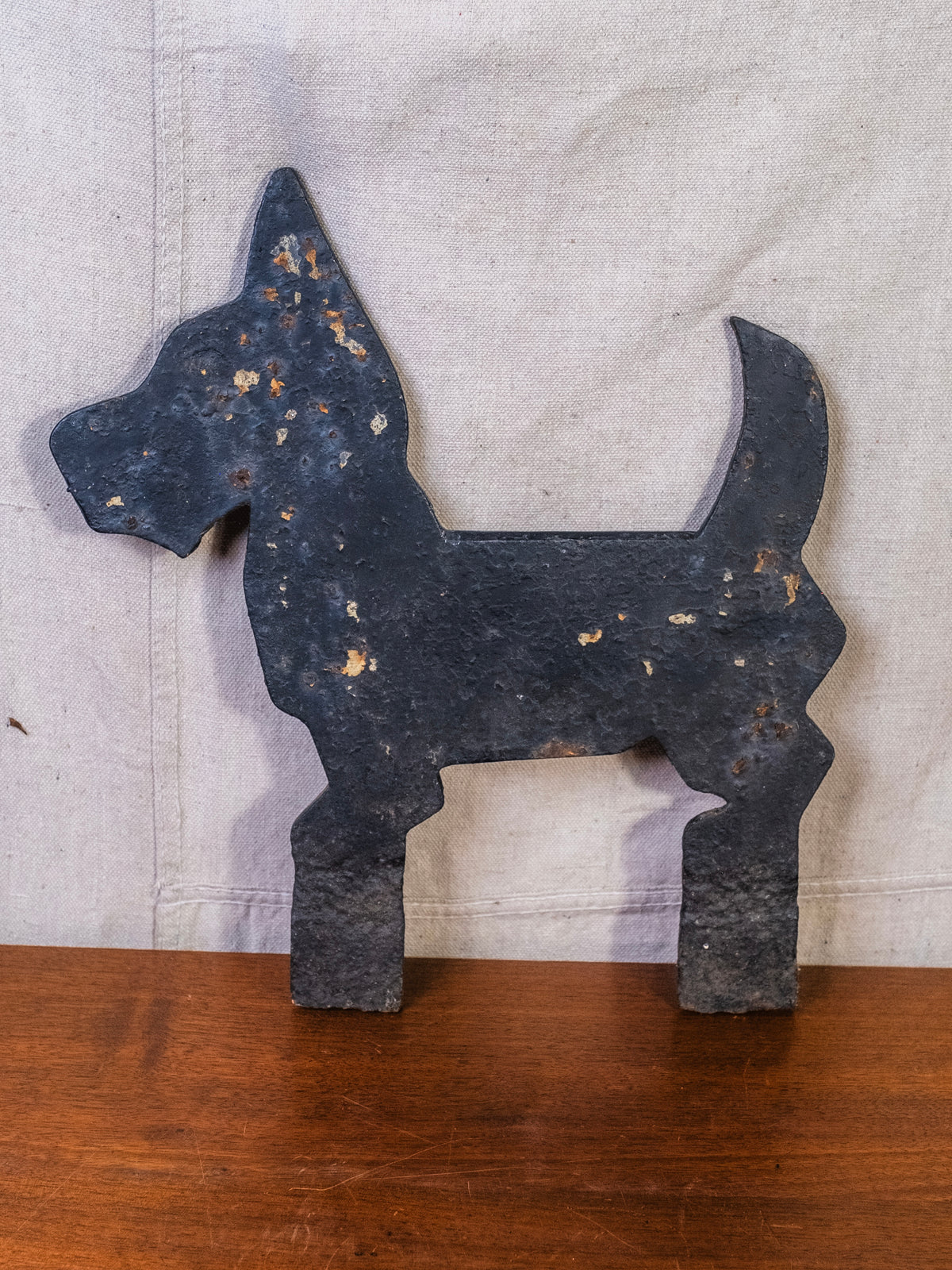 Antique Cast Iron Scottish Terrier Yard Sign
