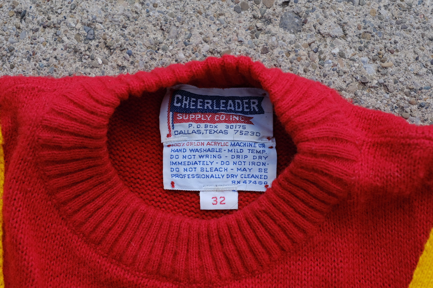 Vintage Cheerleader Uniform Sweater | "WCS"