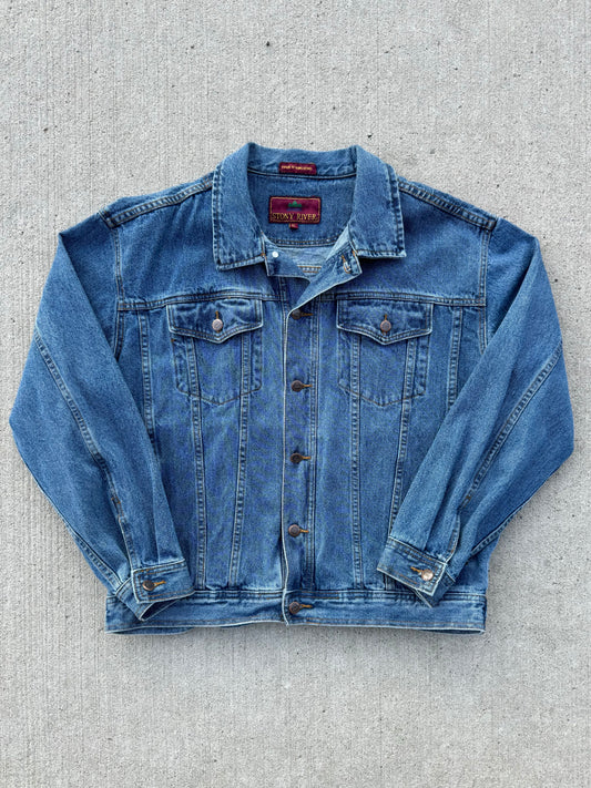 Vintage 1990s Stony River Denim Trucker Jacket | XL