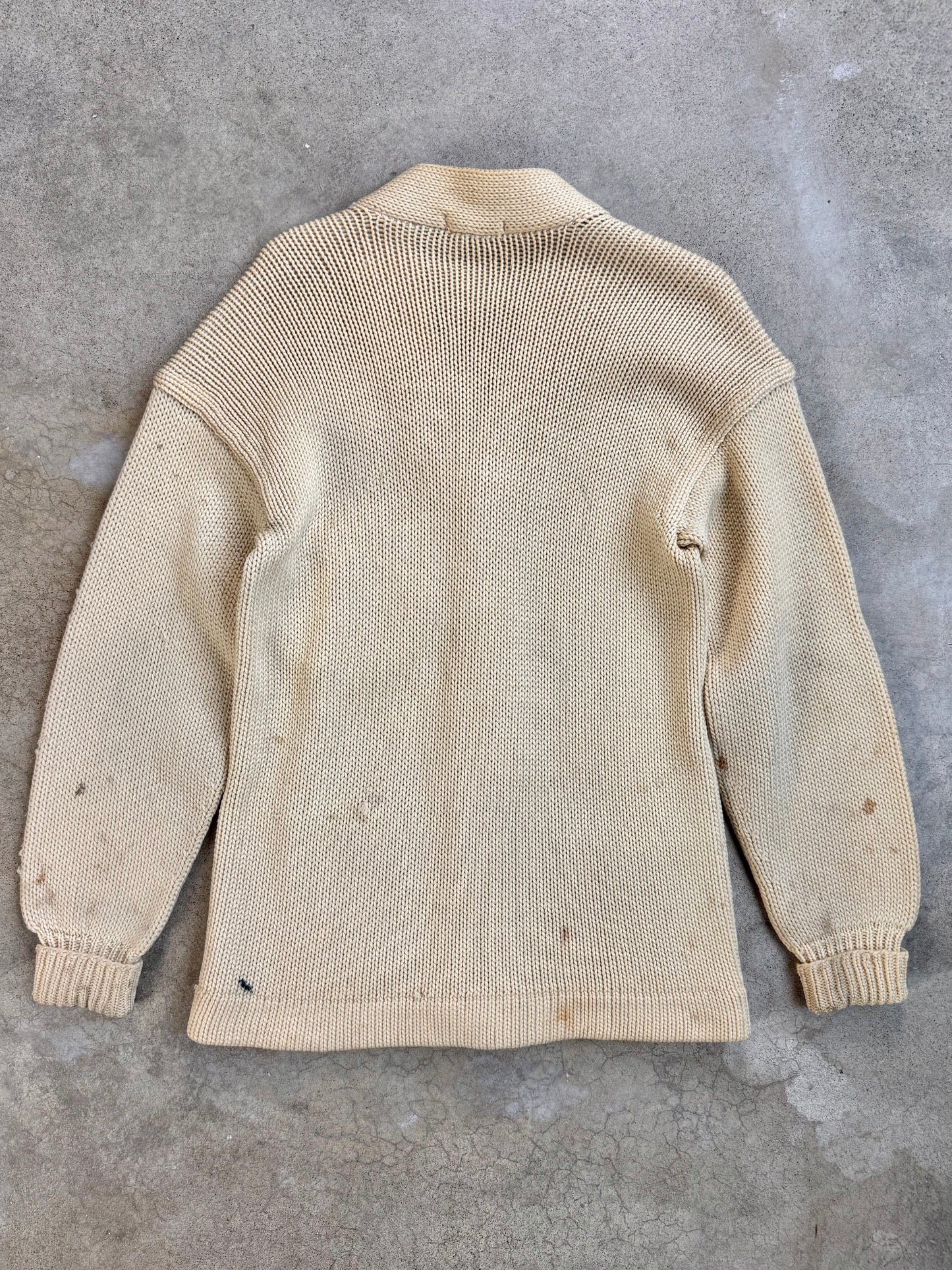 Vintage 1940s Yearite Summit Hill Patched Varsity Cardigan Sweater | Medium