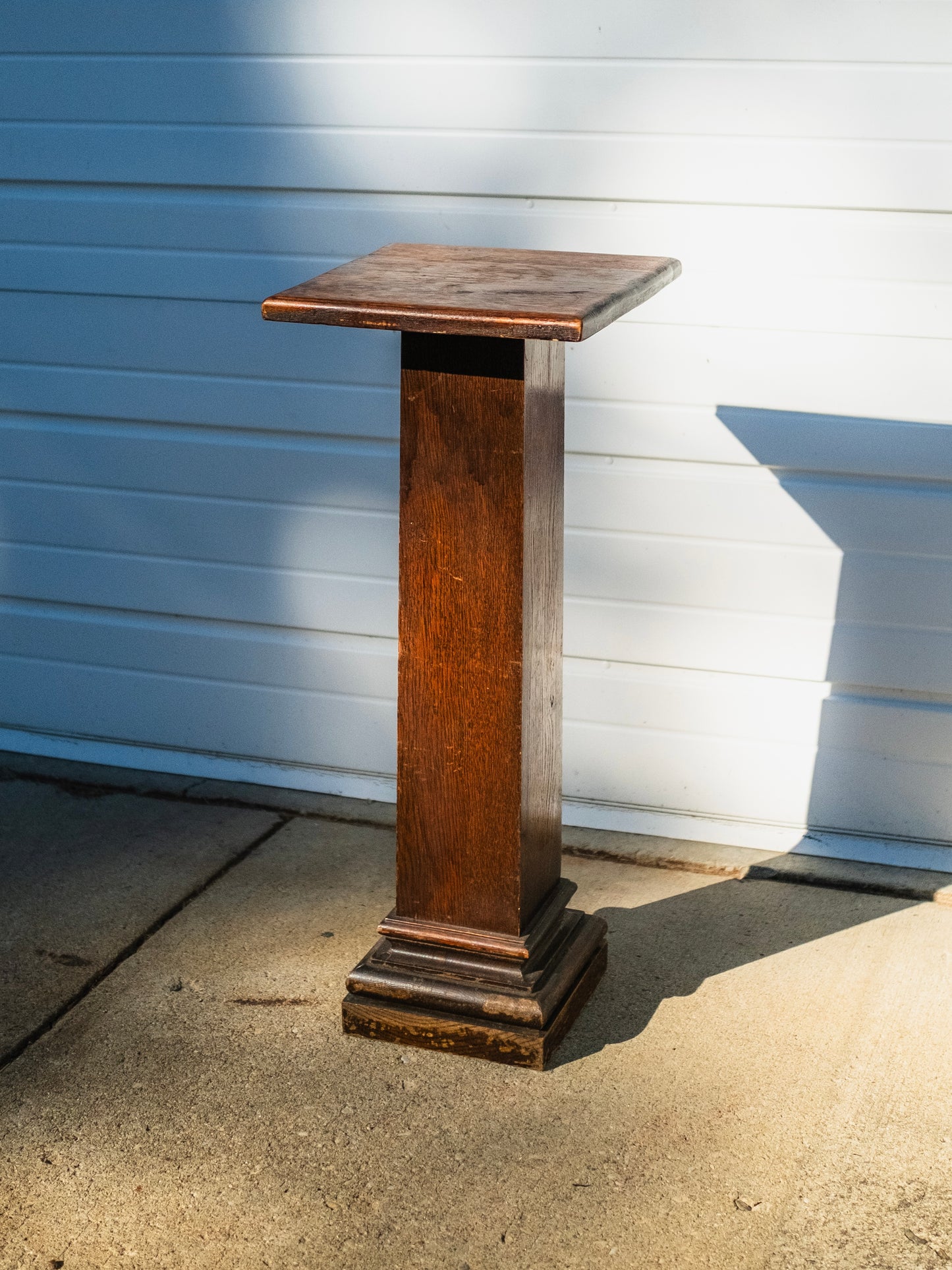 Antique 1900s Solid Oak Pedestal Table