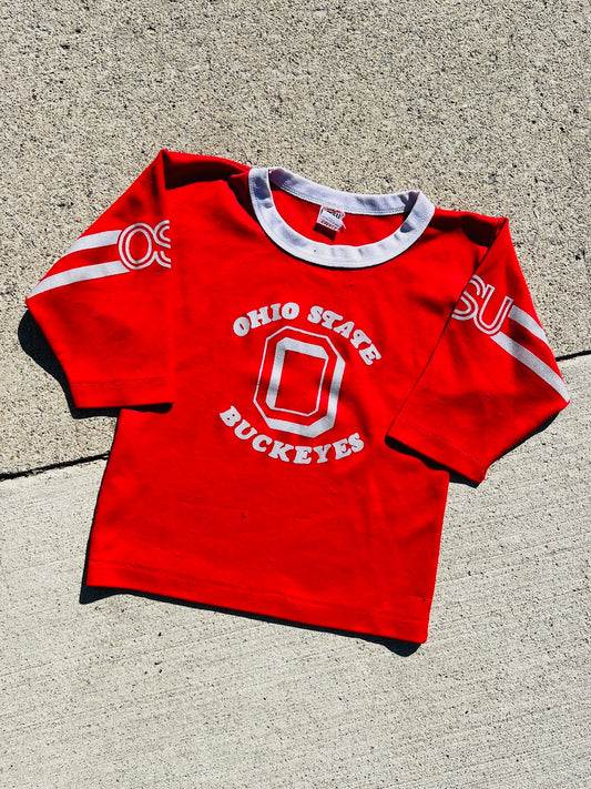 Vintage 1980s Ohio State Jersey Tee | Youth Small