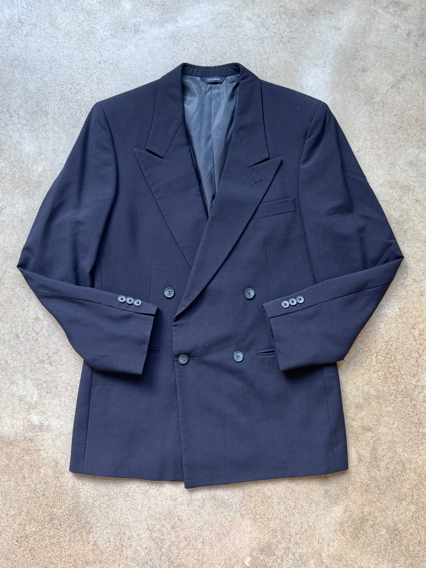 Vintage 1980s Givenchy Monsieur Navy Blue Wool Two-Piece Suit | 40