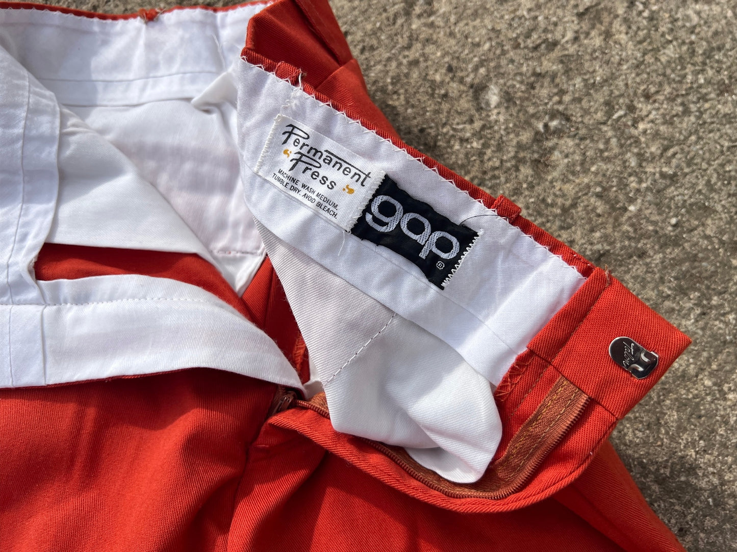 Vintage 1970s Gap Orange Trousers | Waist 25”