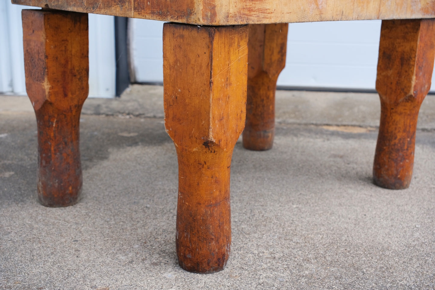 Antique Michigan Maple Block Co. Butcher Block