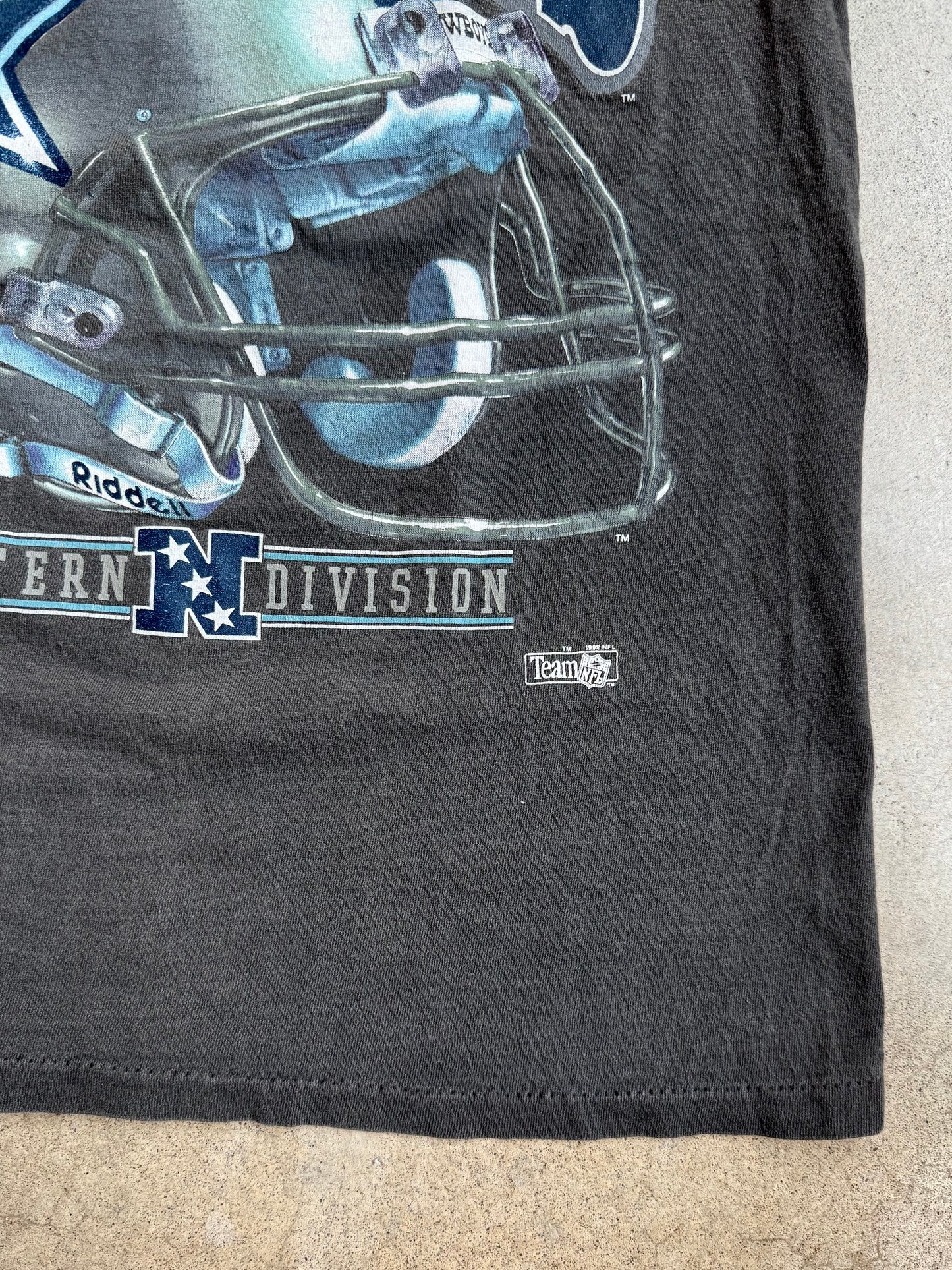 Vintage 1992 Grey Dallas Cowboys Graphic Tee | Large