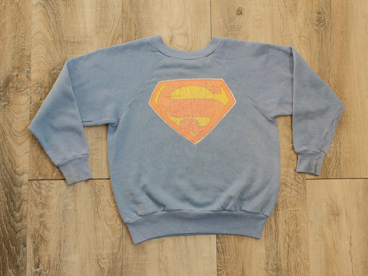 Vintage 1980s Superman Crewneck Sweatshirt | Youth M/L