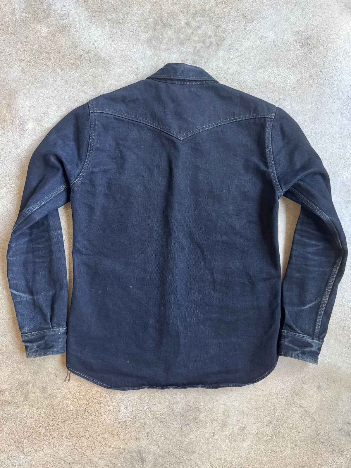 Iron Heart Japanese Selvedge Denim Overdyed CPO Shirt | Medium