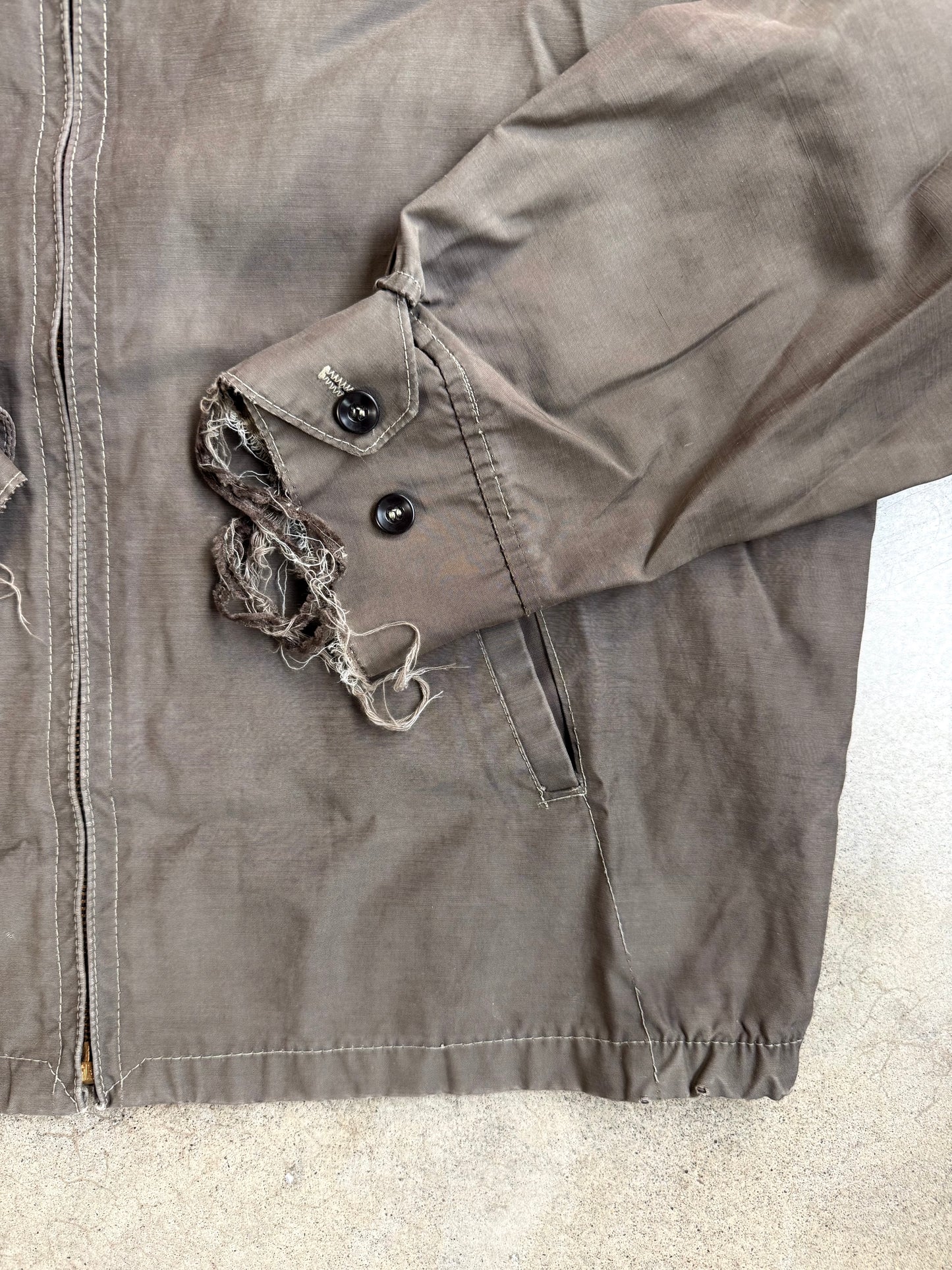 Vintage 1950s Sportcrafter by Rugby Worn Lightweight Zip-Up Jacket | 40L