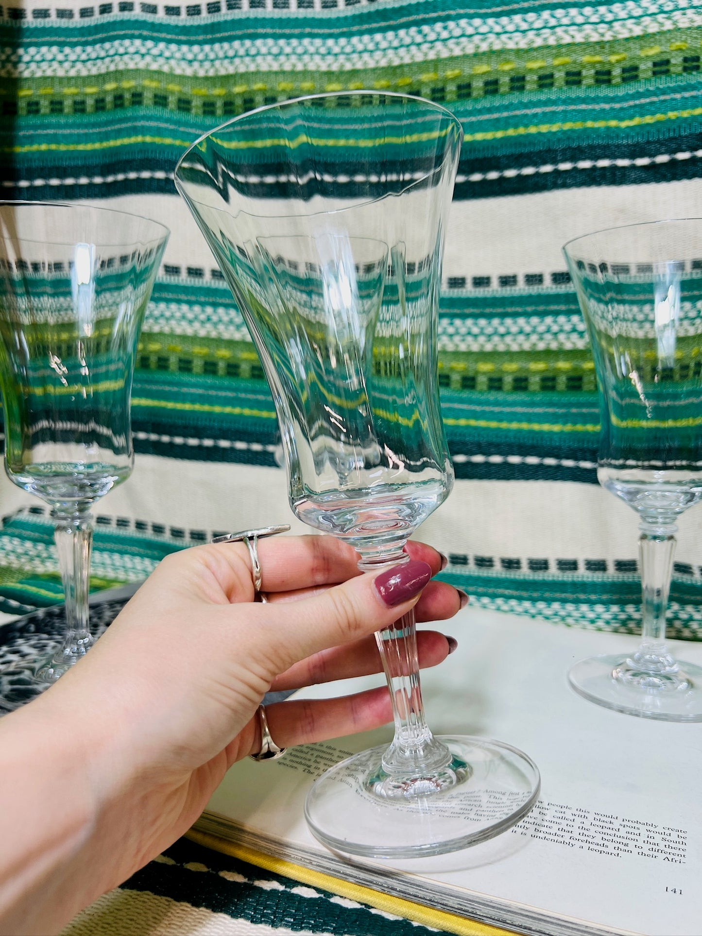 Vintage Ralph Lauren Crystal Goblets (set of 4)