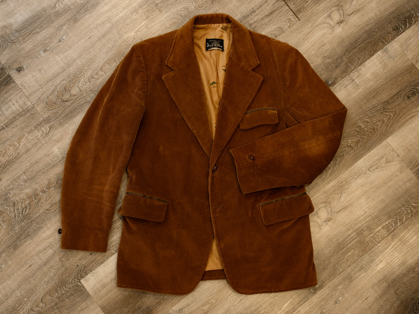 Vintage 1970s Brad Whitney Western Corduroy Blazer | XL