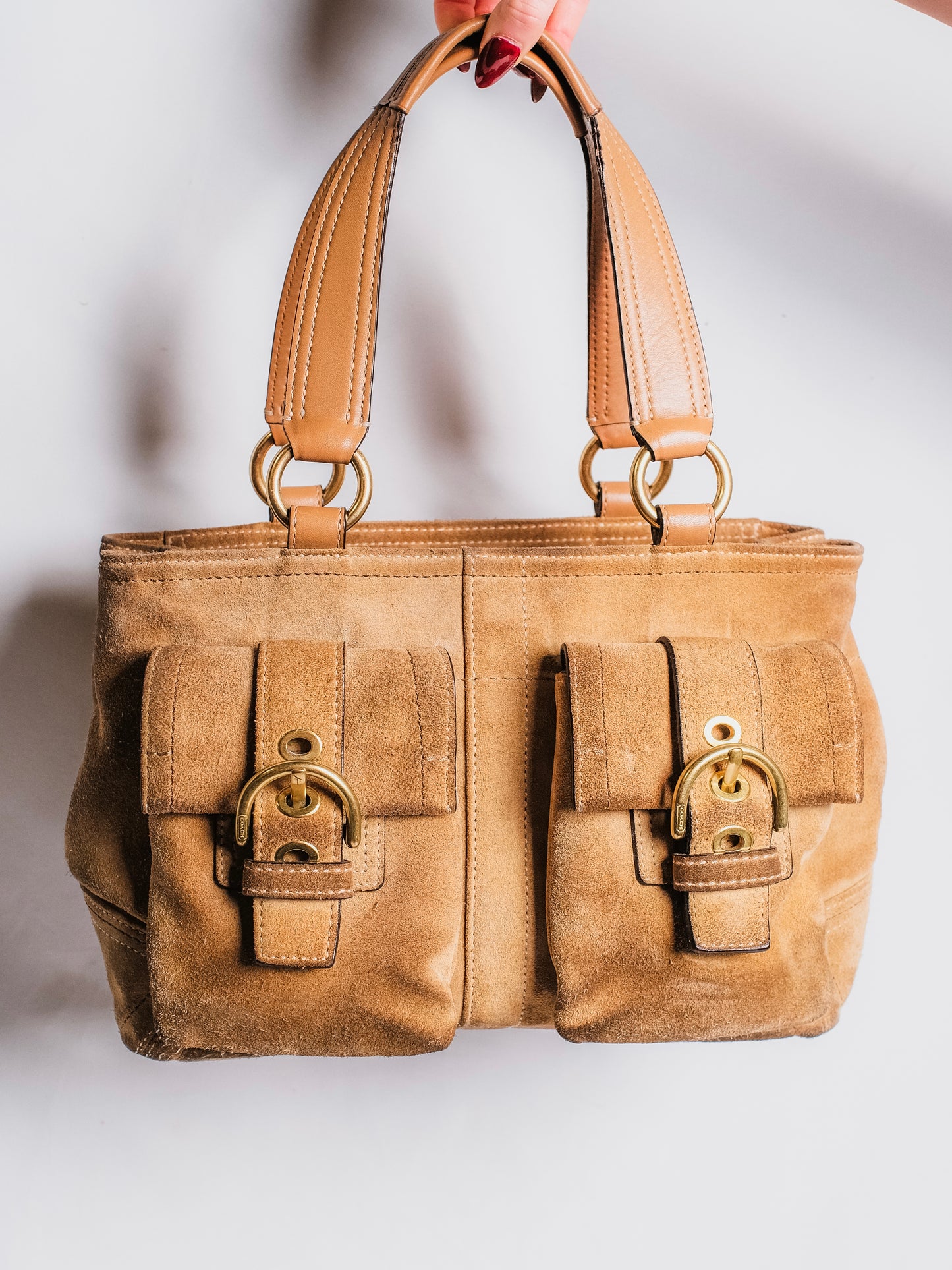 Y2K Coach Soho Suede Leather Shoulder Bag