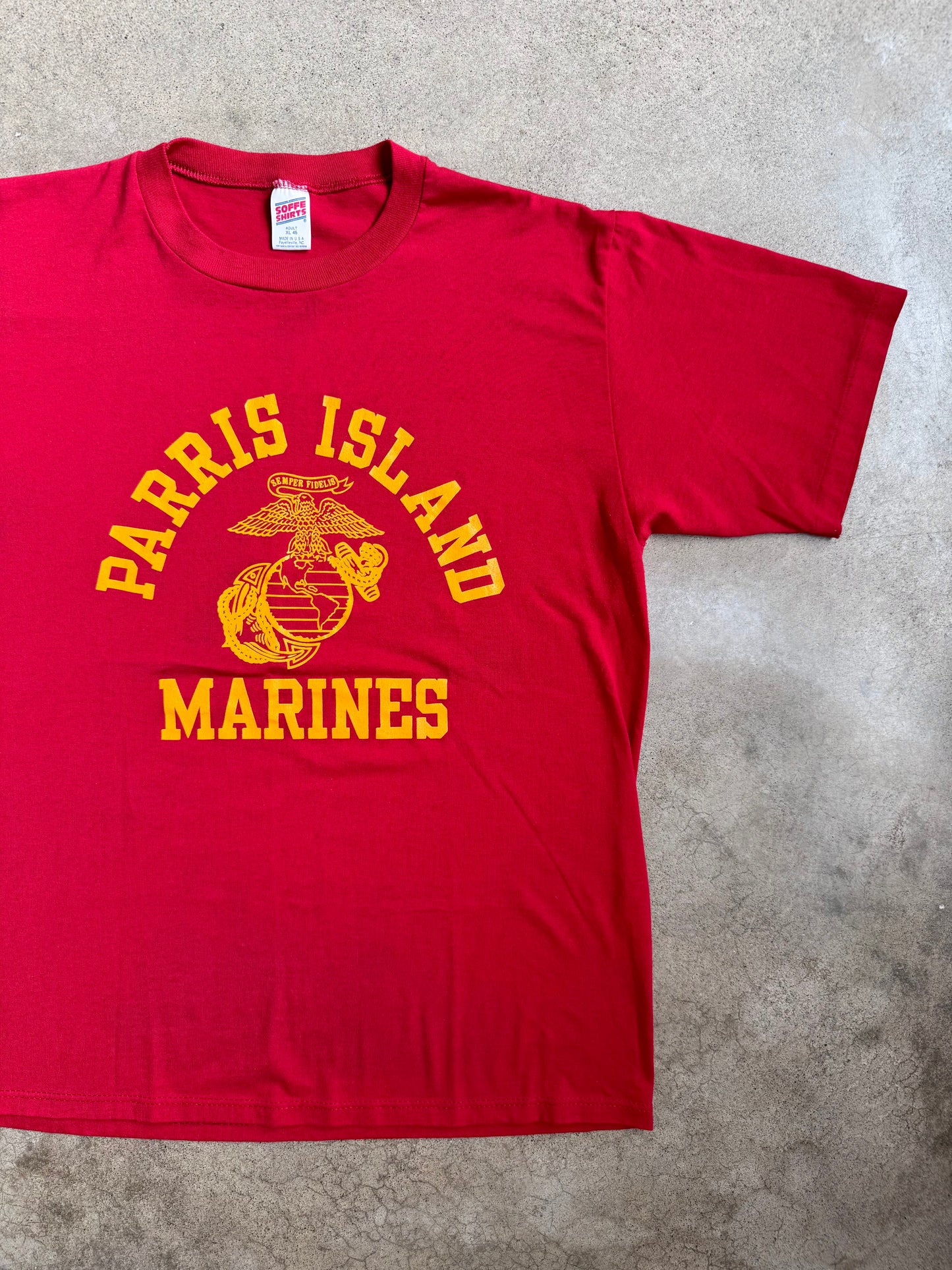 Vintage 1990s Parris Island Marines Tee | XL