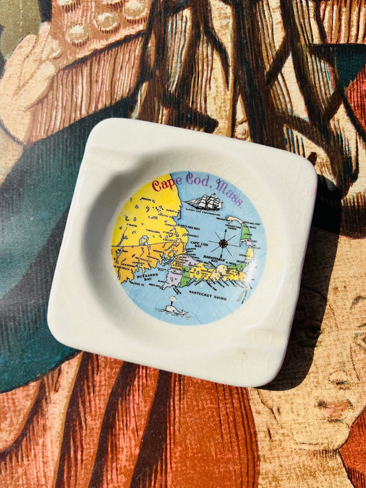 Vintage 1940s Cape Cod Ceramic Ashtray