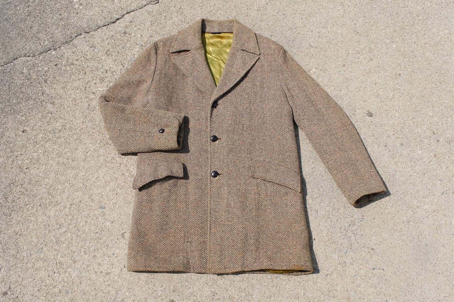 Vintage Van Heusen Wool Overcoat | Tan