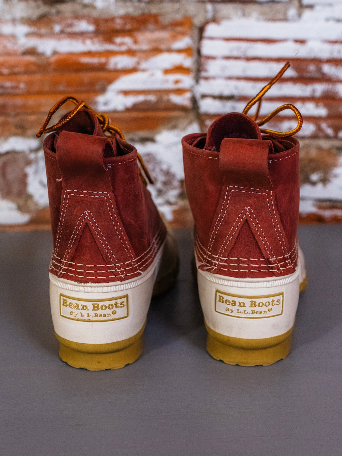 L.L. Bean Limited Edition Red Suede & White Rubber Bean Boots | Women’s 8