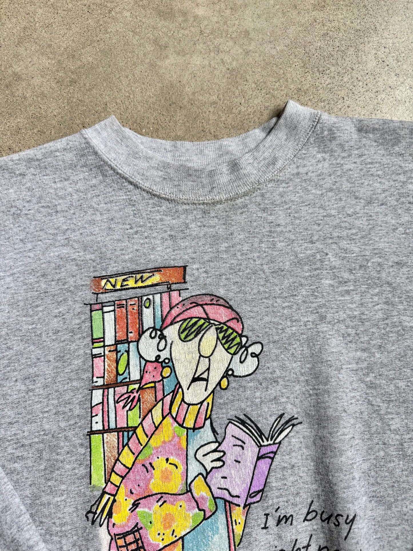 Vintage 1990s Hallmark Shoebox Maxine “Busy Right Now” Crewneck Sweatshirt | Large