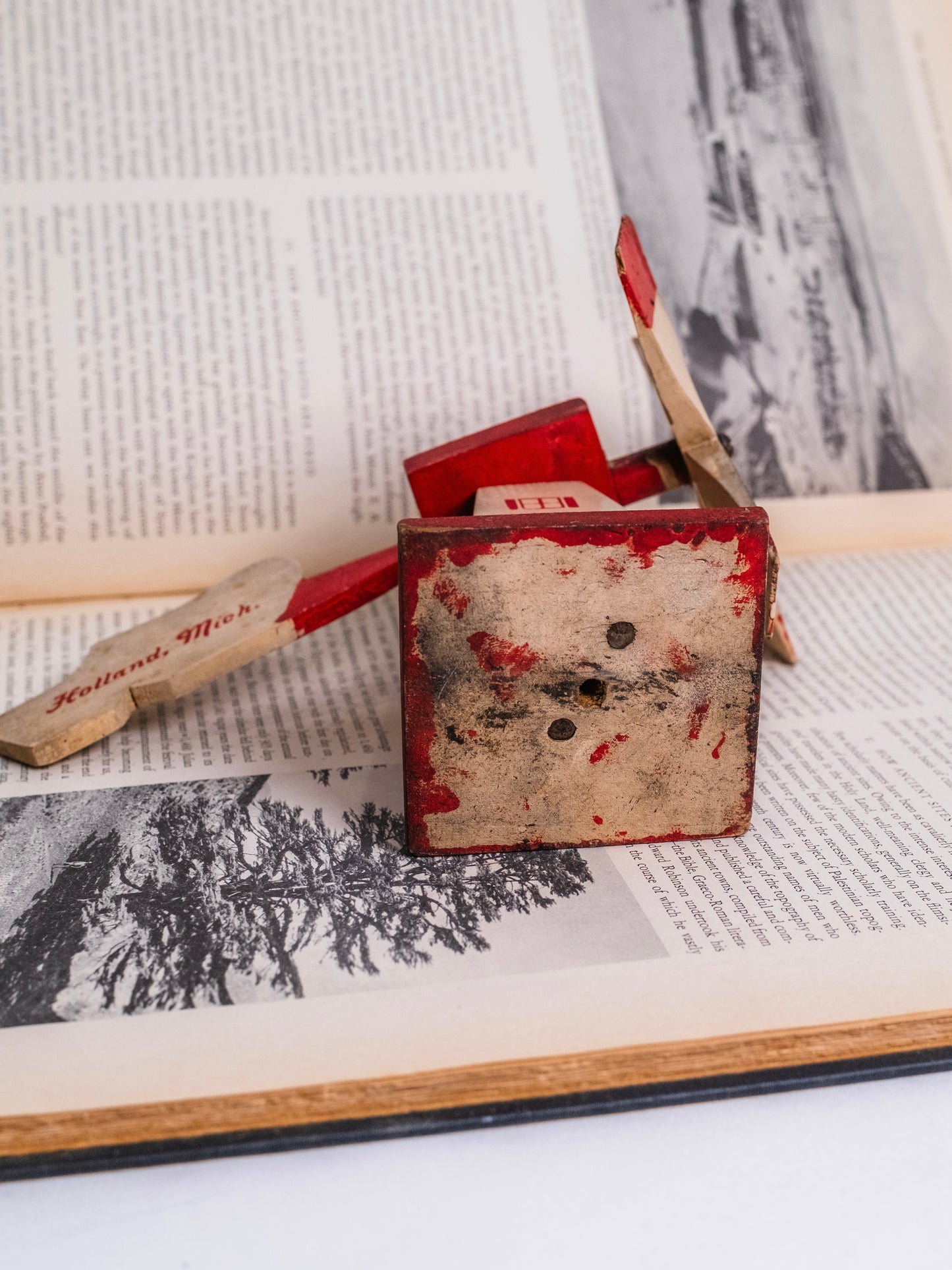 Vintage 1950s Holland Michigan Wooden Dutch Windmill