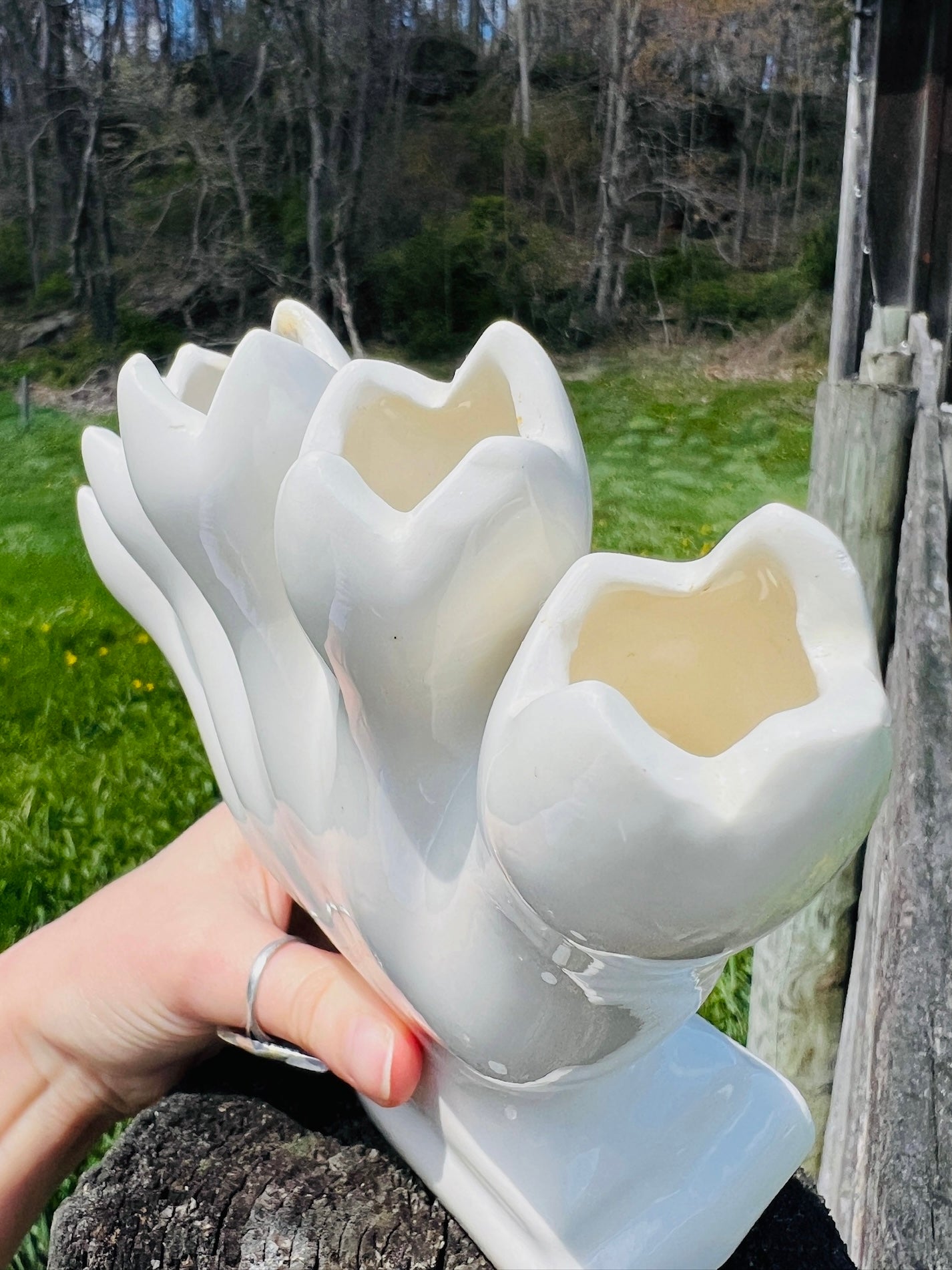 Vintage 1950s Leart Ceramic Bud Vase