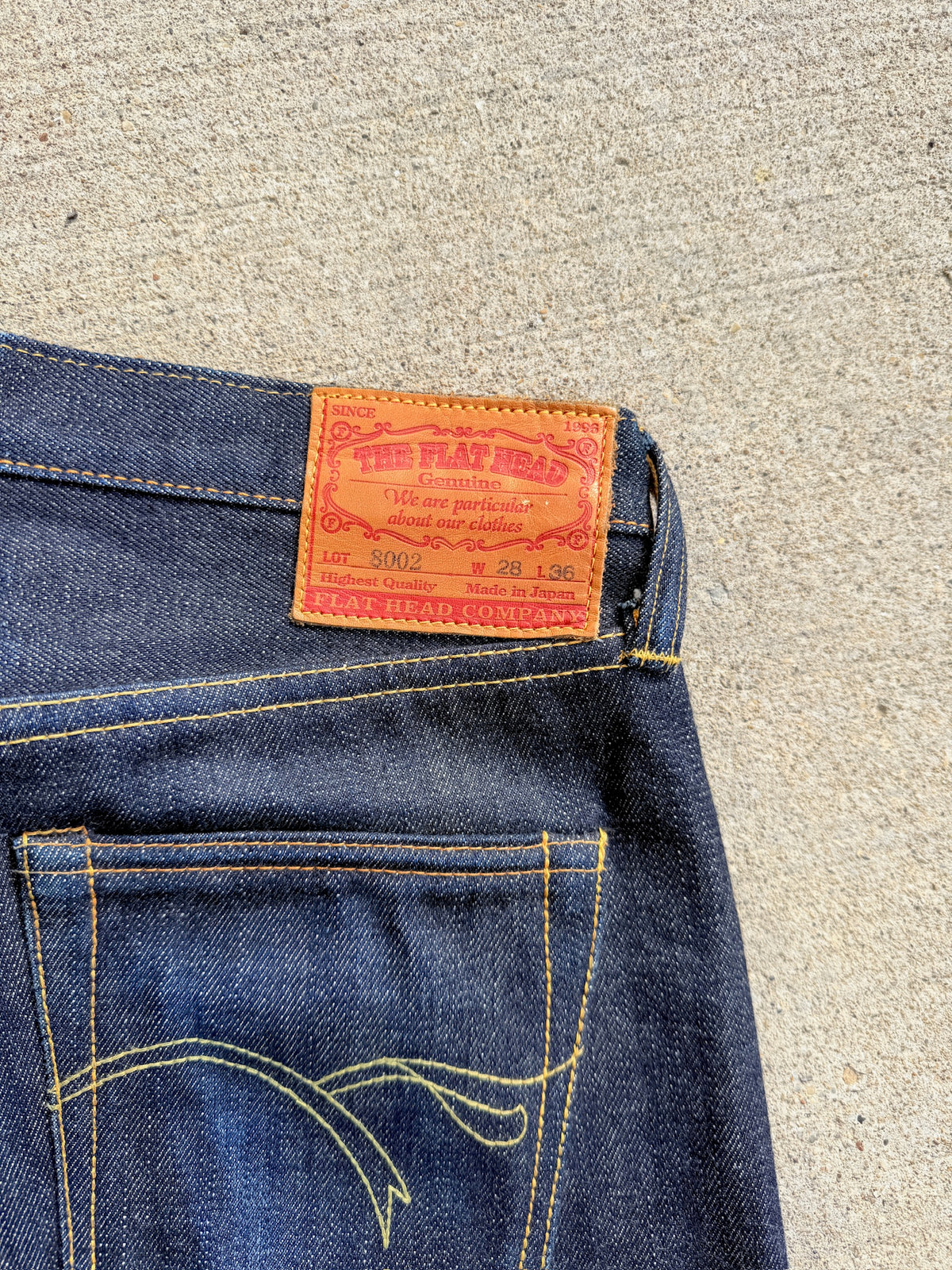 The Flat Head Selvedge Denim Dark Rinse Jeans | 28