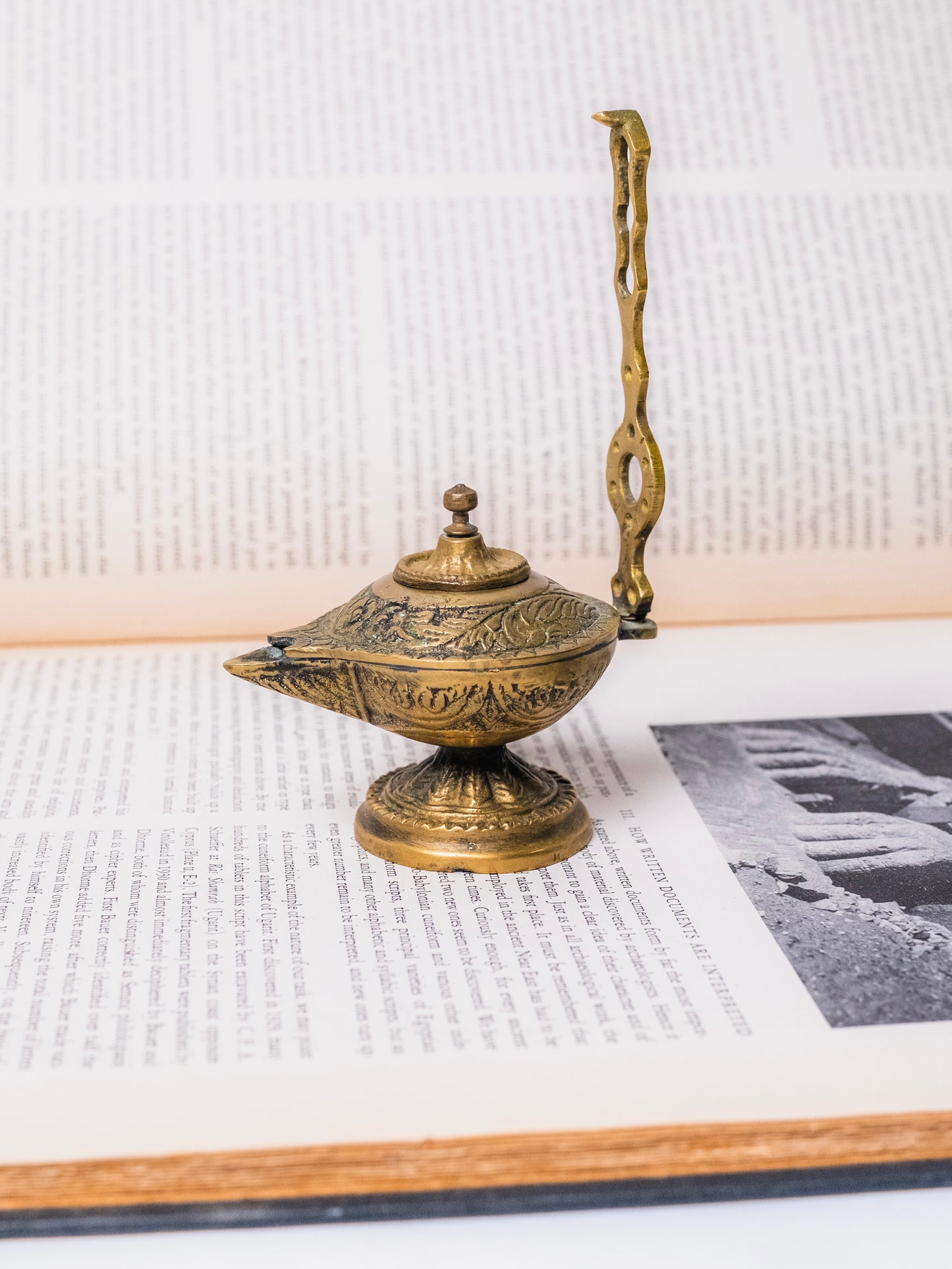 Vintage 1950s Solid Brass Incense Burner Genie Lamp