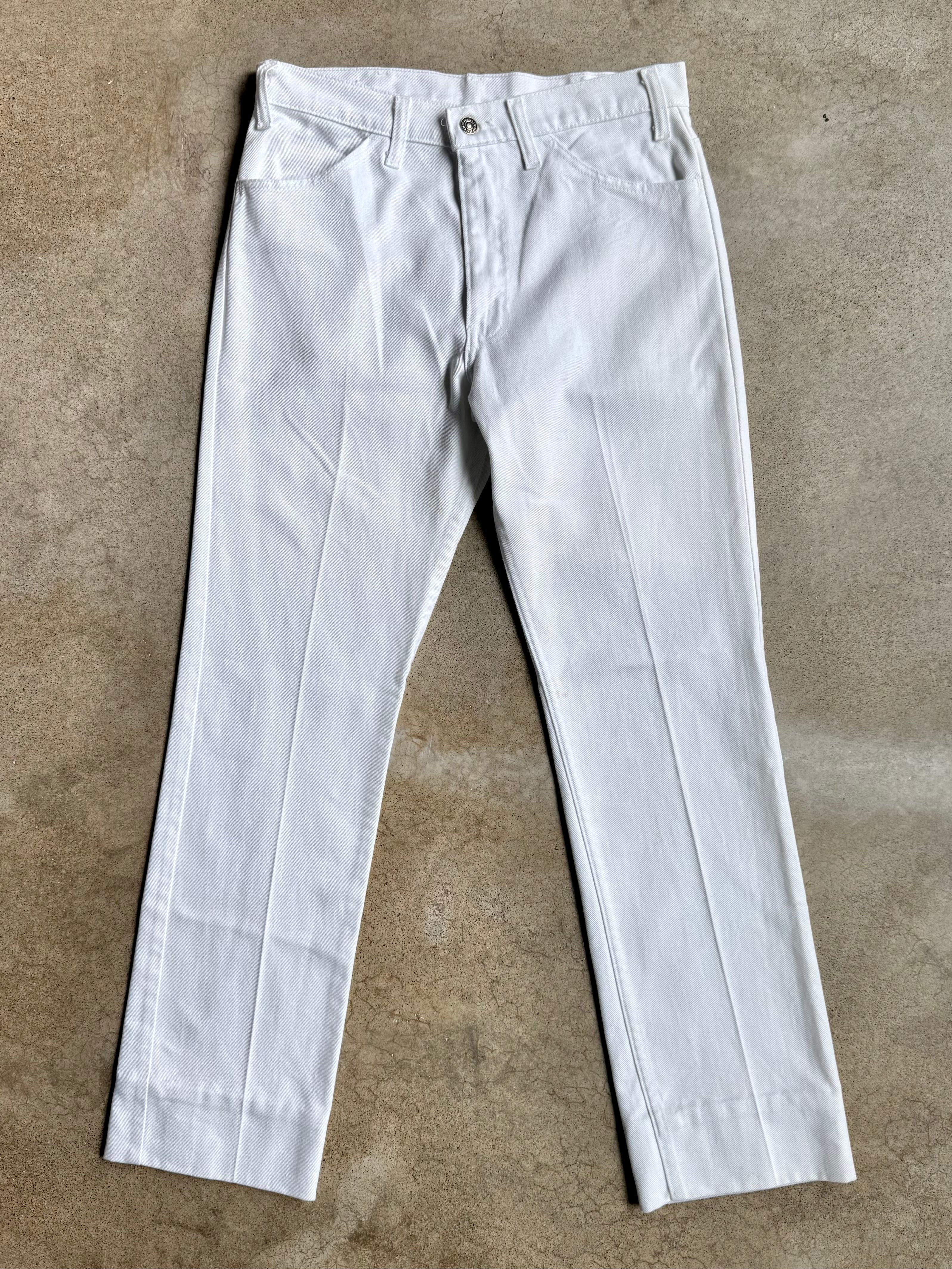 Vintage 1970s Levi's Sta-Prest White Jeans | Waist 31” – The
