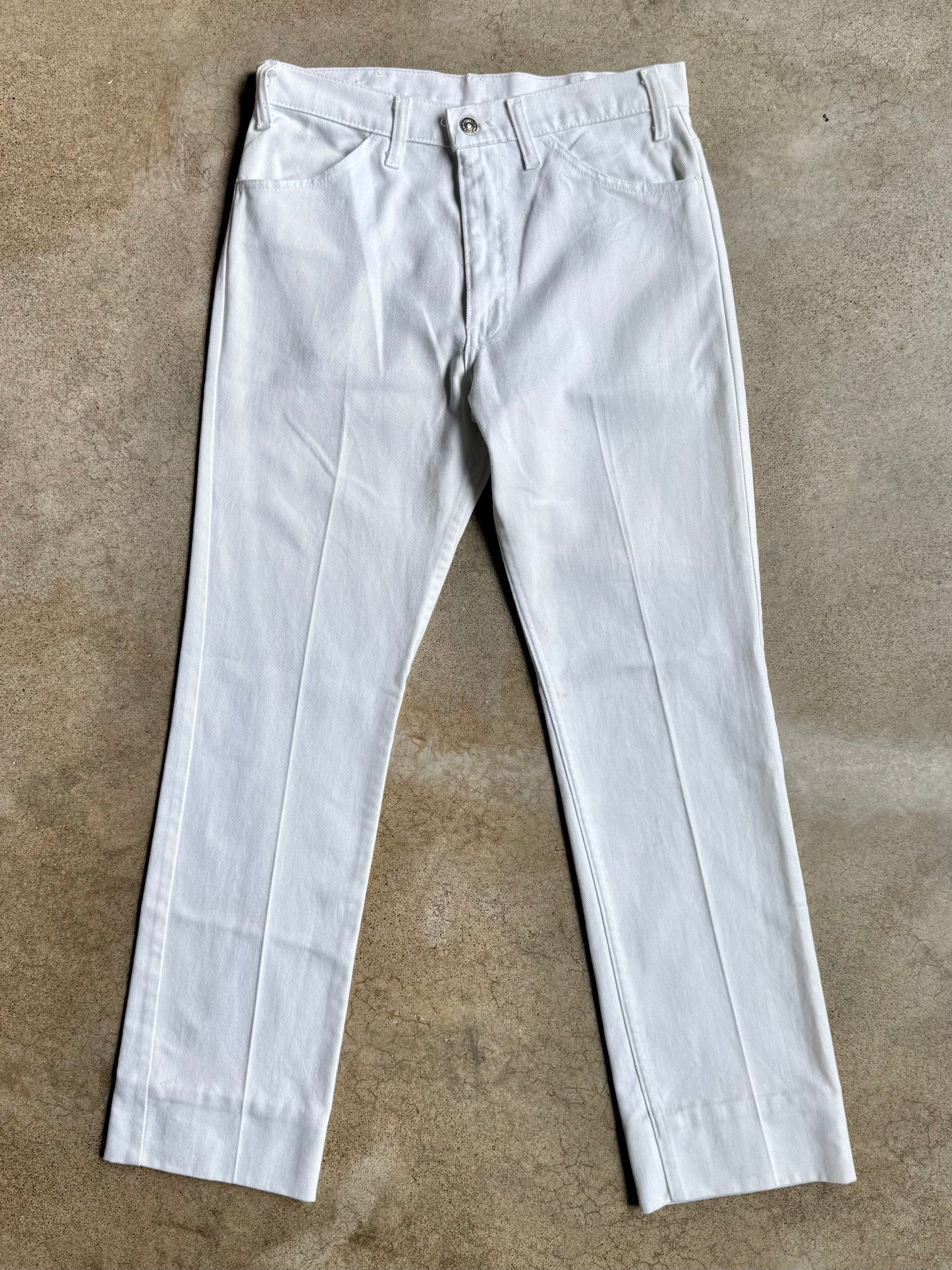 Vintage 1970s Levi’s Sta-Prest White Jeans | Waist 31”