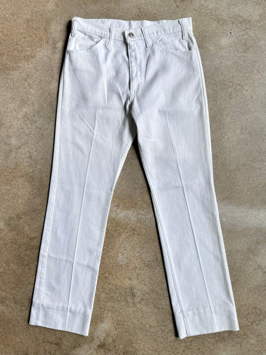 Vintage 1970s Levi’s Sta-Prest White Jeans | Waist 31”