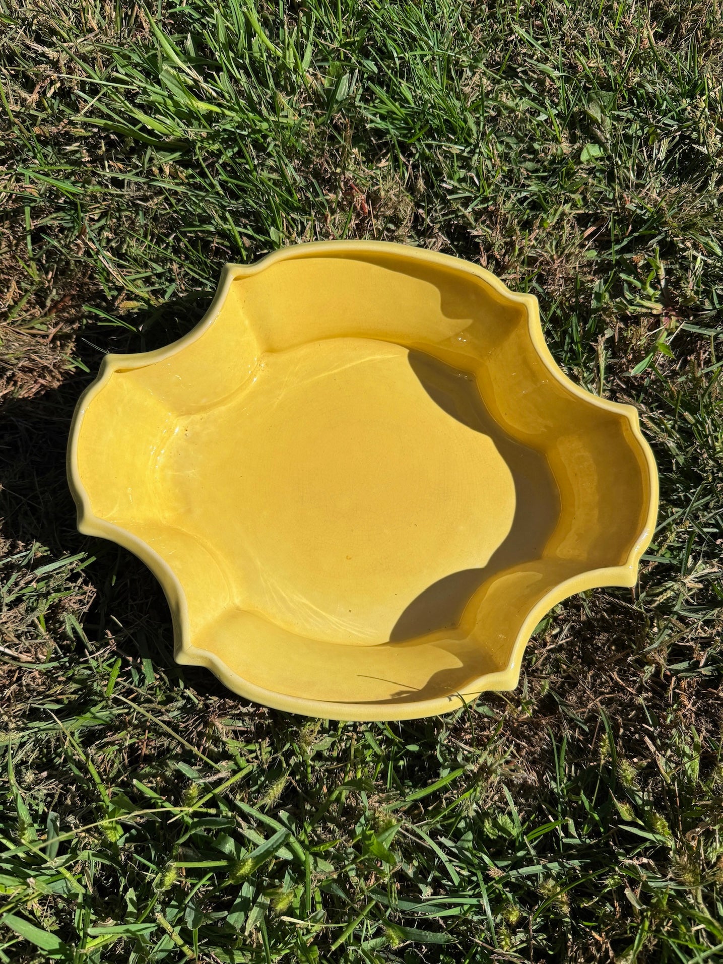 Vintage 1920s Cowan Pottery Yellow Ambassador Bowl