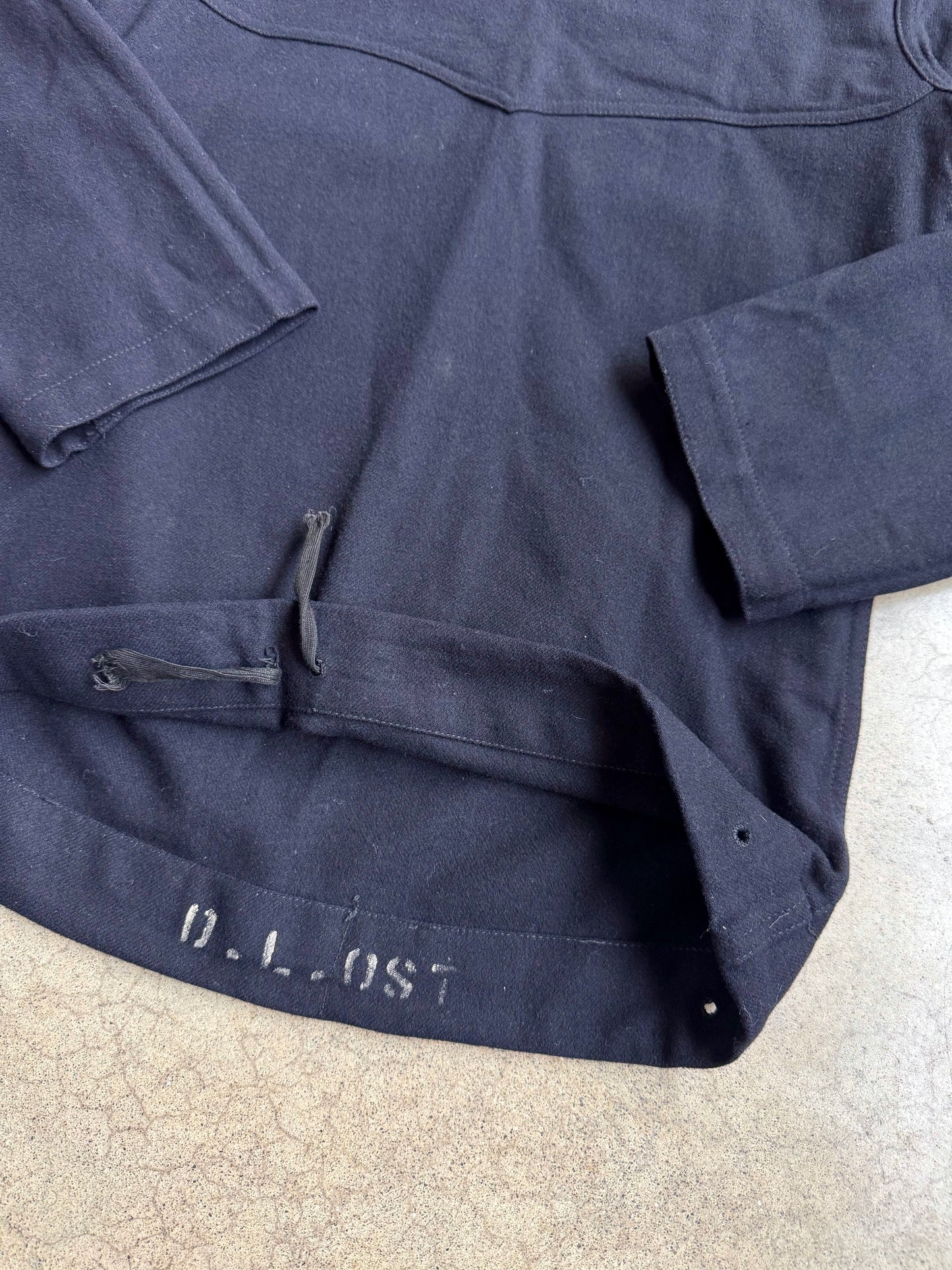 Vintage 1950s U.S. Navy Wool Sailor Jumper Uniform Shirt | Small