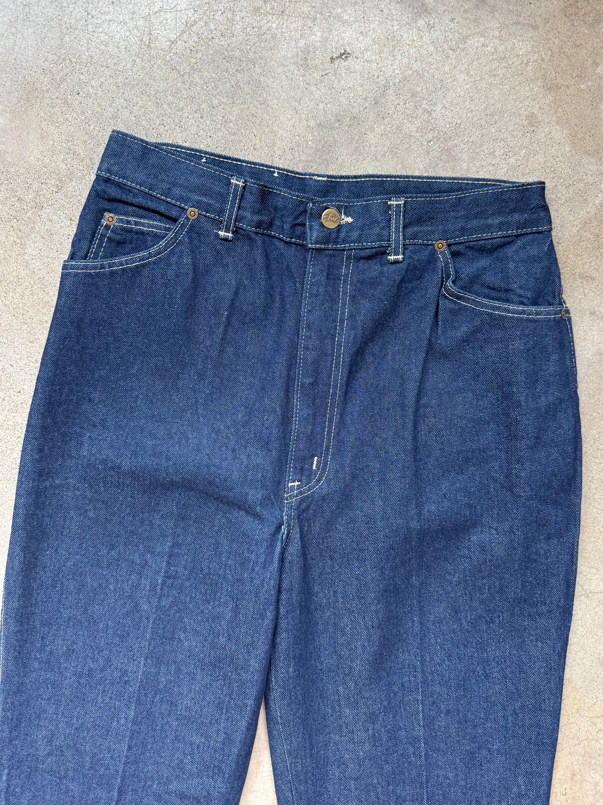 Vintage 1980s Deadstock Ms. Chic Dark Wash High-Waisted Jeans | Waist 31”