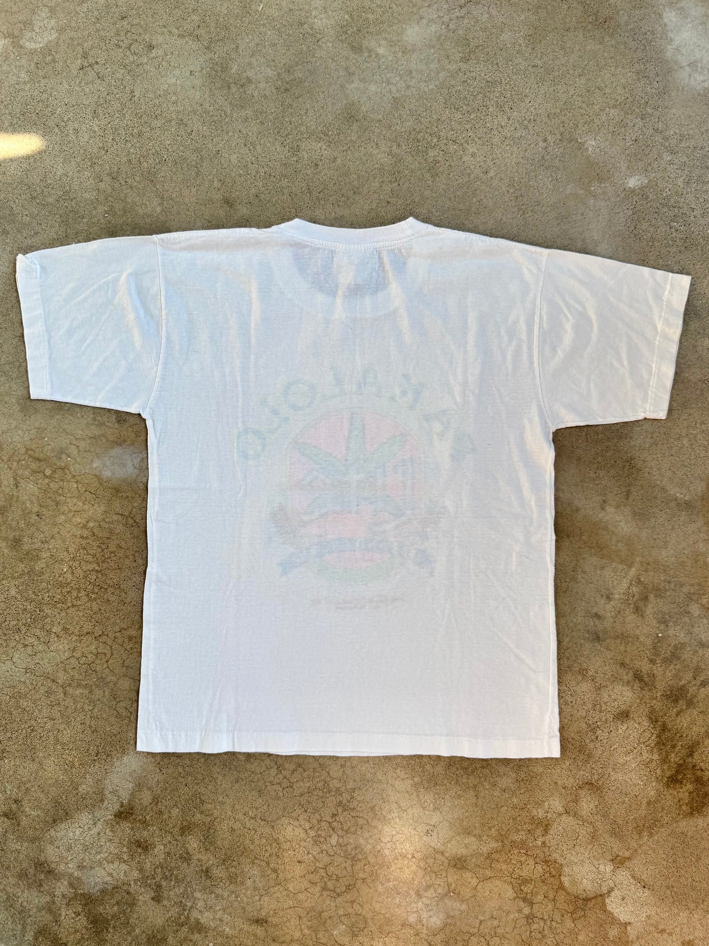 Vintage 1991 Pakalolo Lite Hawaii White Cotton Graphic Tee | Large