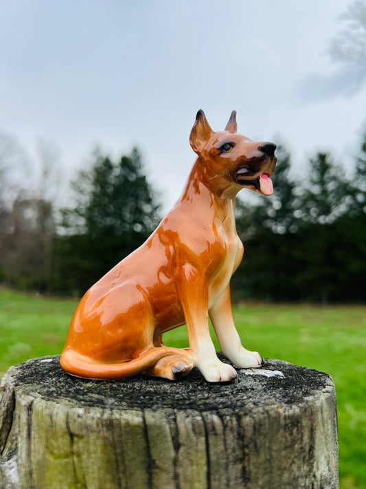 Vintage 1950s Porcelain Great Dane Figurine