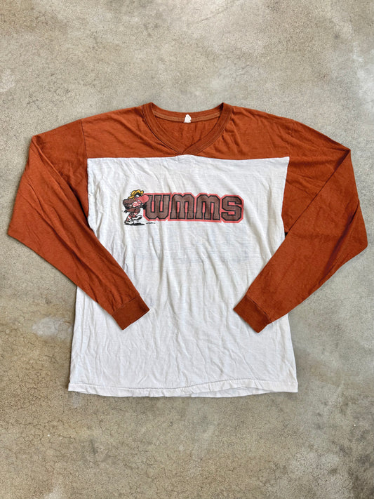 Vintage 1980s WMMS 101FM “The Buzzard” Cleveland Browns Long Sleeve Tee | Large