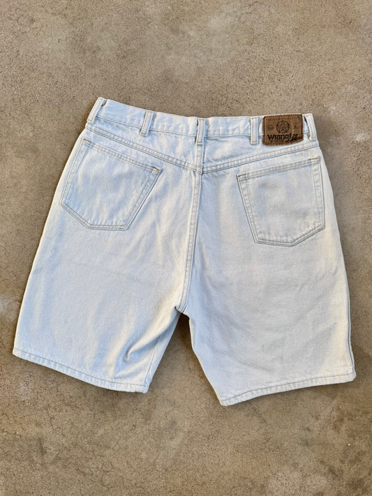 Vintage 1990s Wrangler Bleached Denim Shorts | Waist 34”