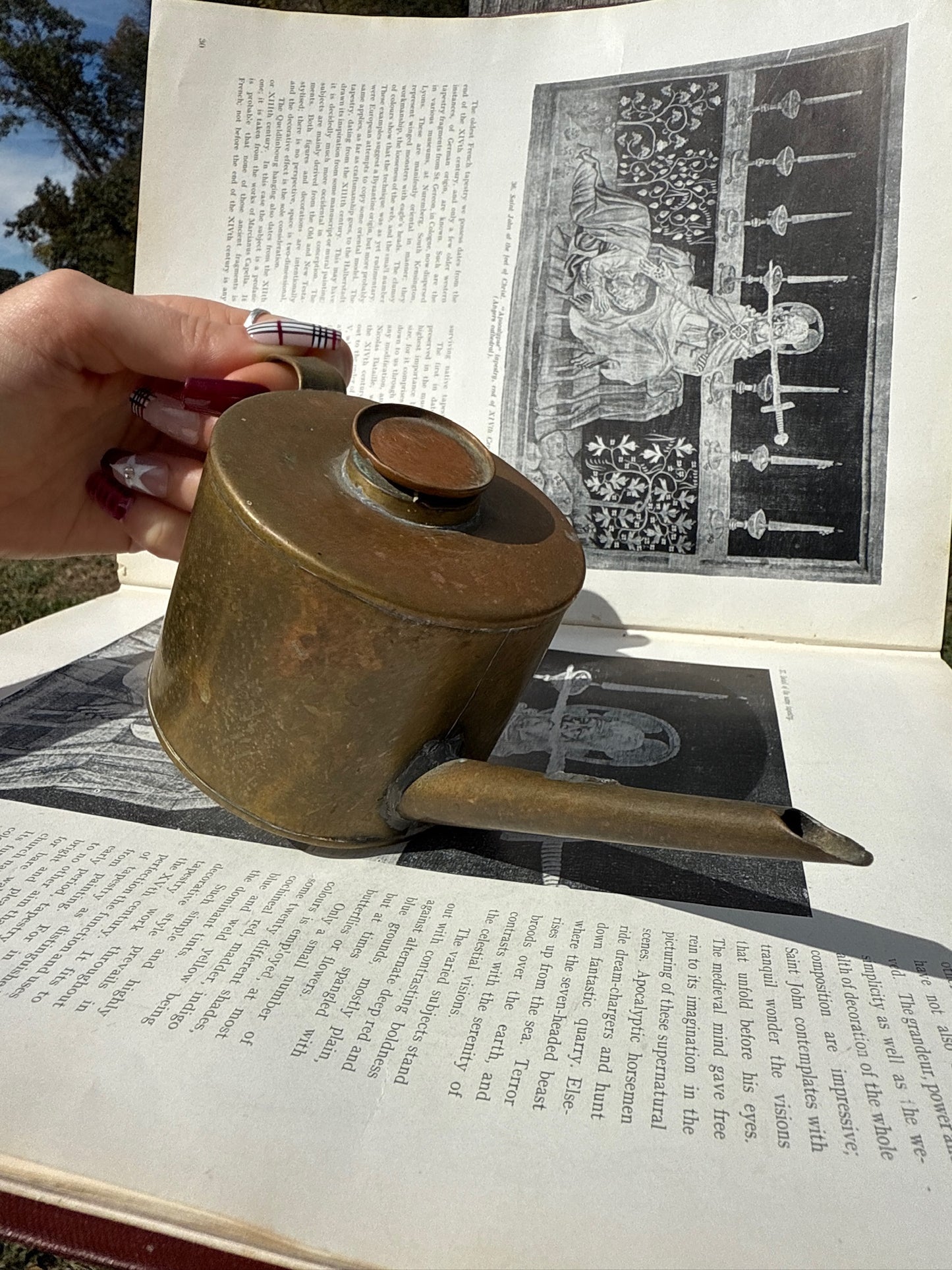 Antique Copper Oil Can