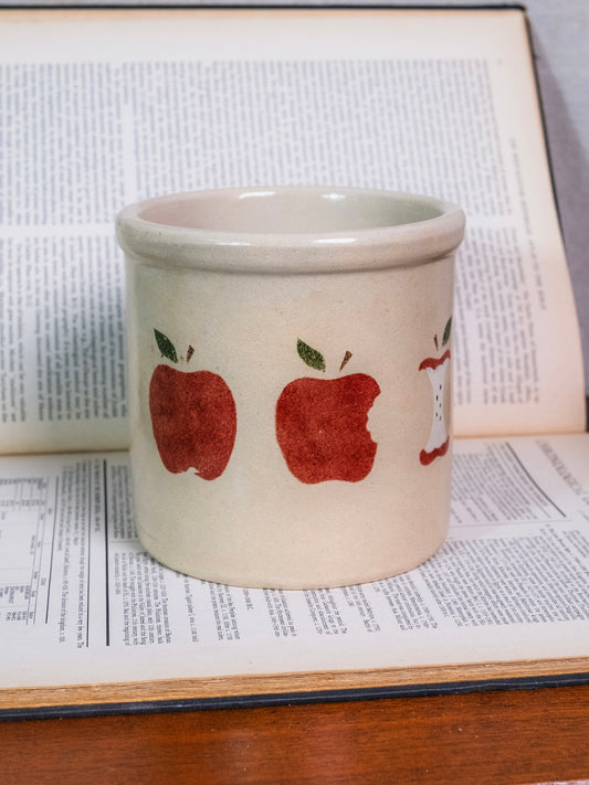 Vintage 1970s Robinson Ransbottom Roseville Pottery Apple Utensil Jar