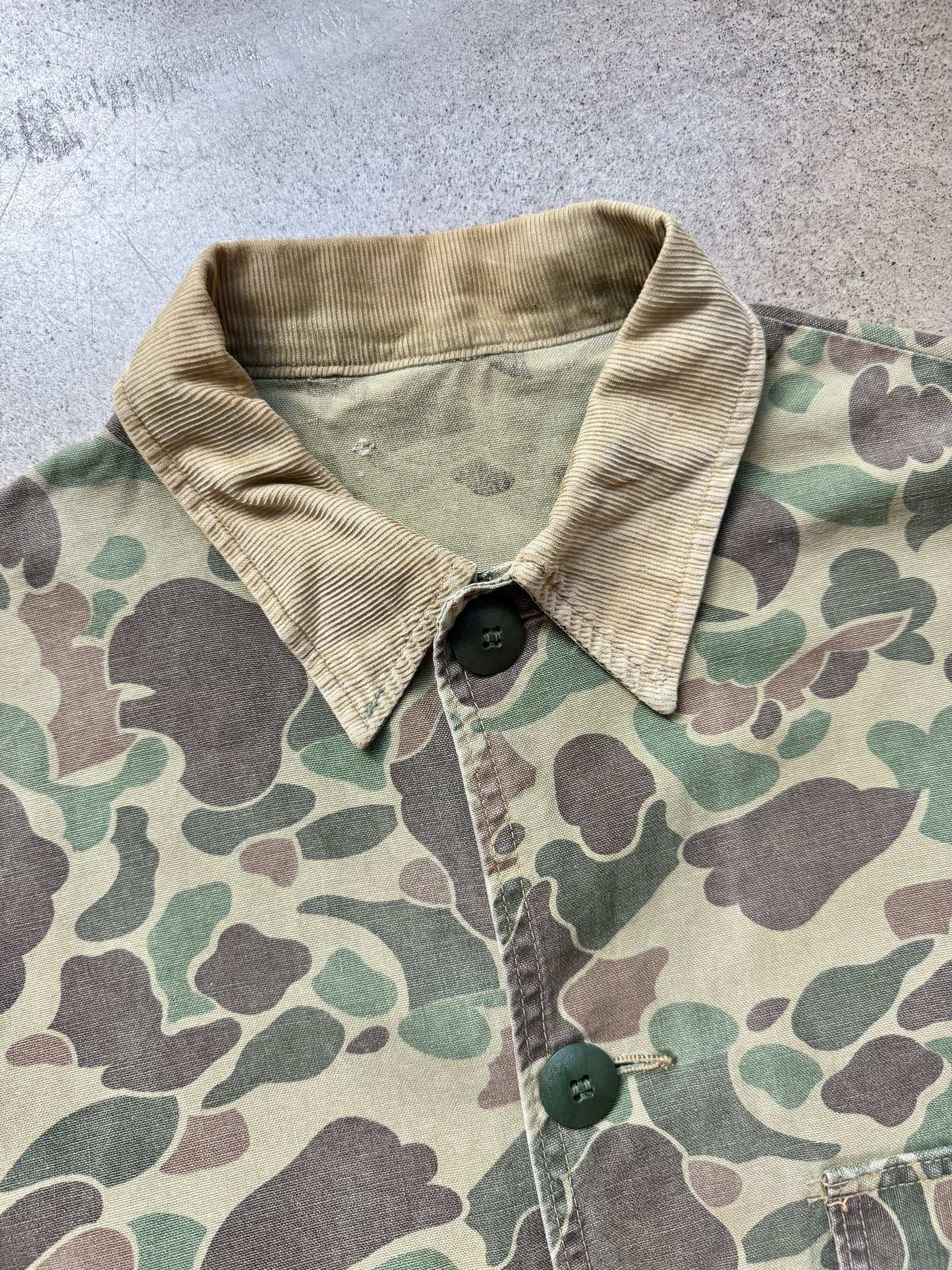 Vintage 1960s Ted Williams for Sears Canvas Camo Hunting Jacket | Large