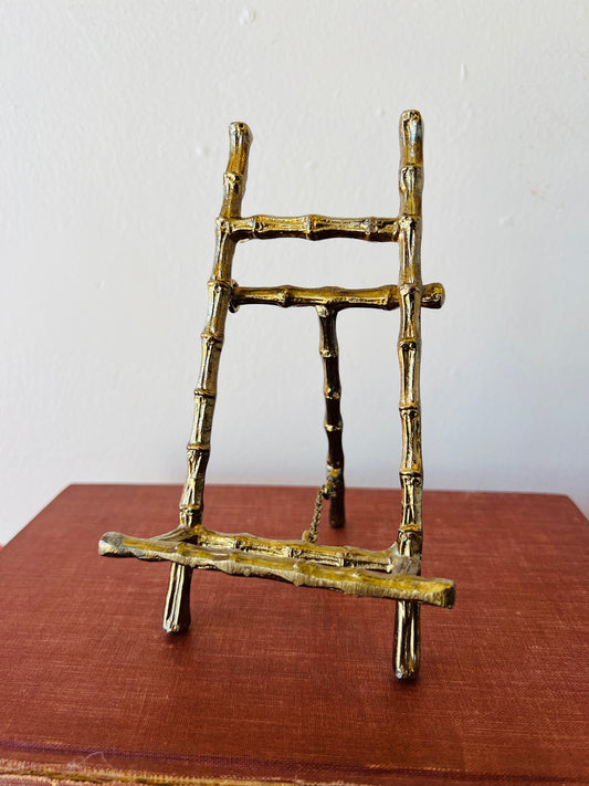 Vintage Small Brass Easel Display Stand