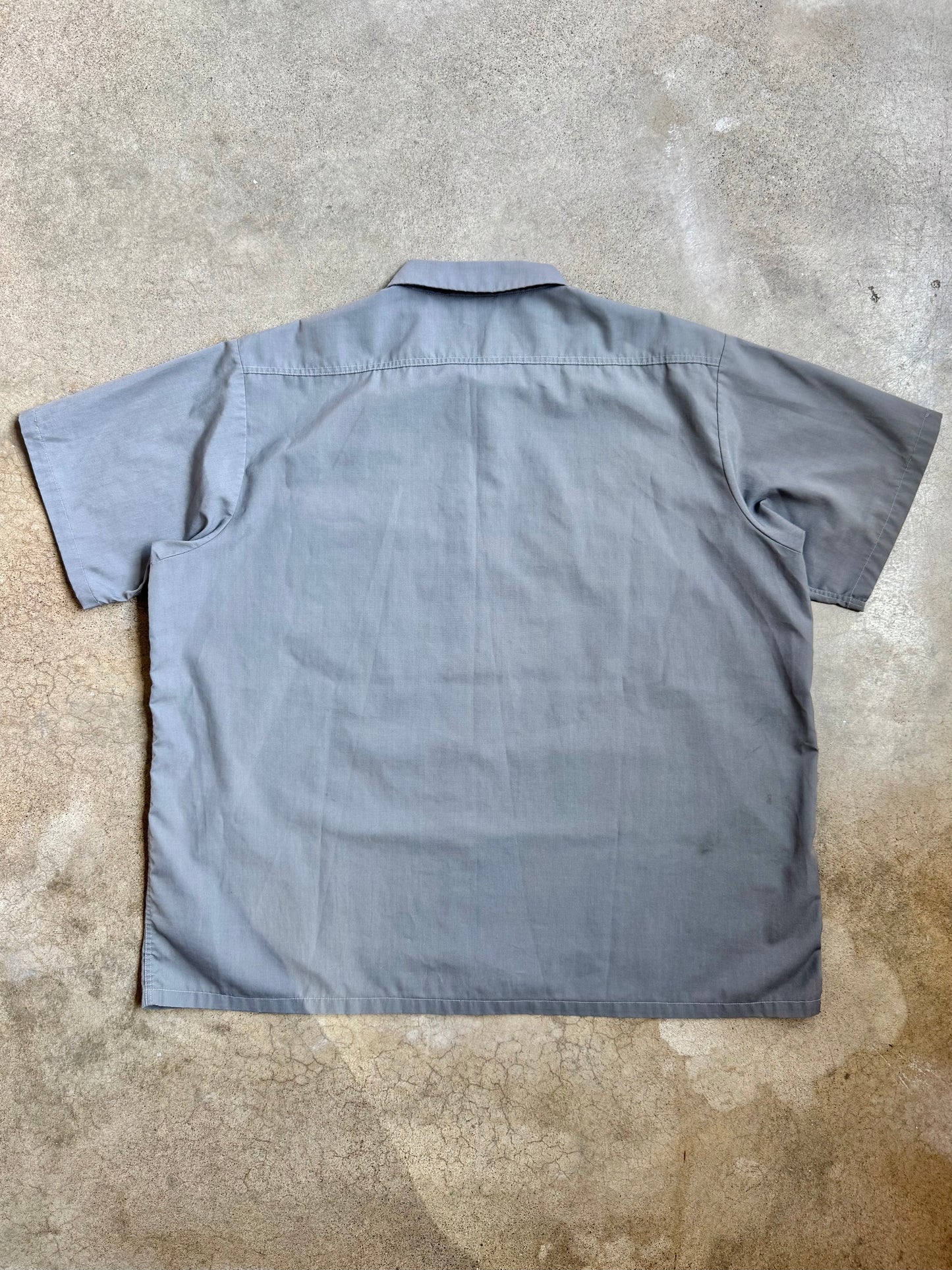 Vintage 1970s Sears Grey Ford Patch Mechanic Shirt | XL