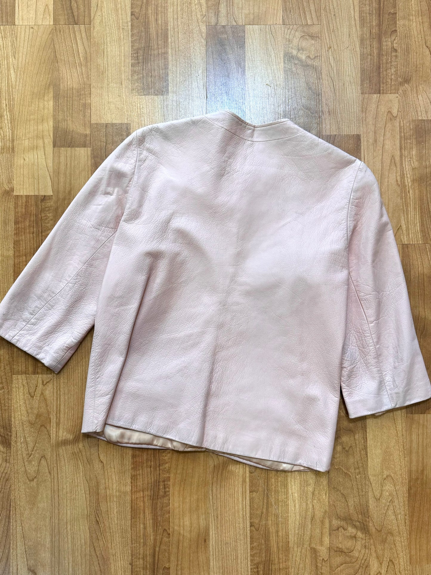 Vintage Henry Harris Pink Vegan Leather Jacket | Small