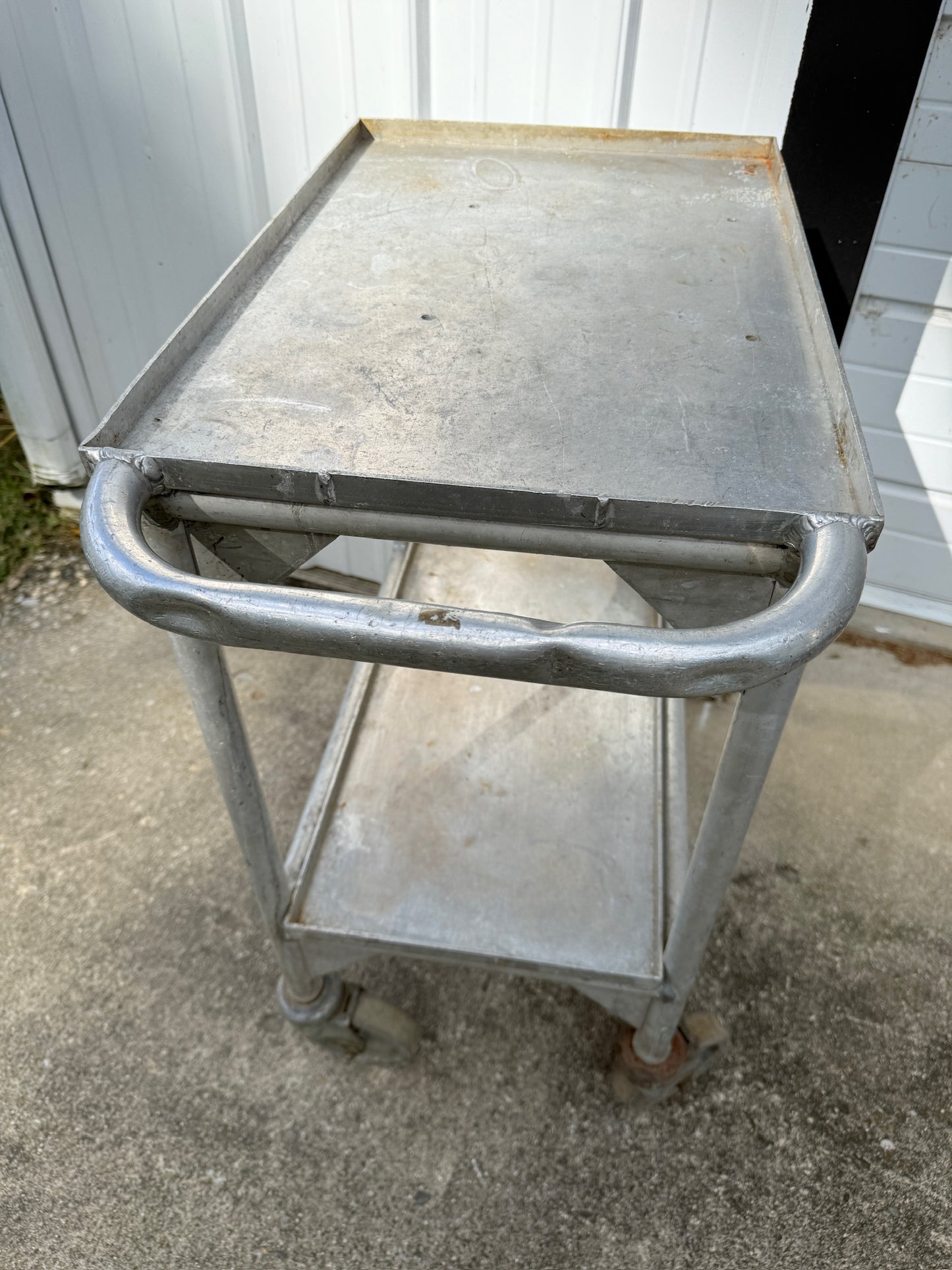 Vintage 1970s Steel Rolling Wet Bar Cart