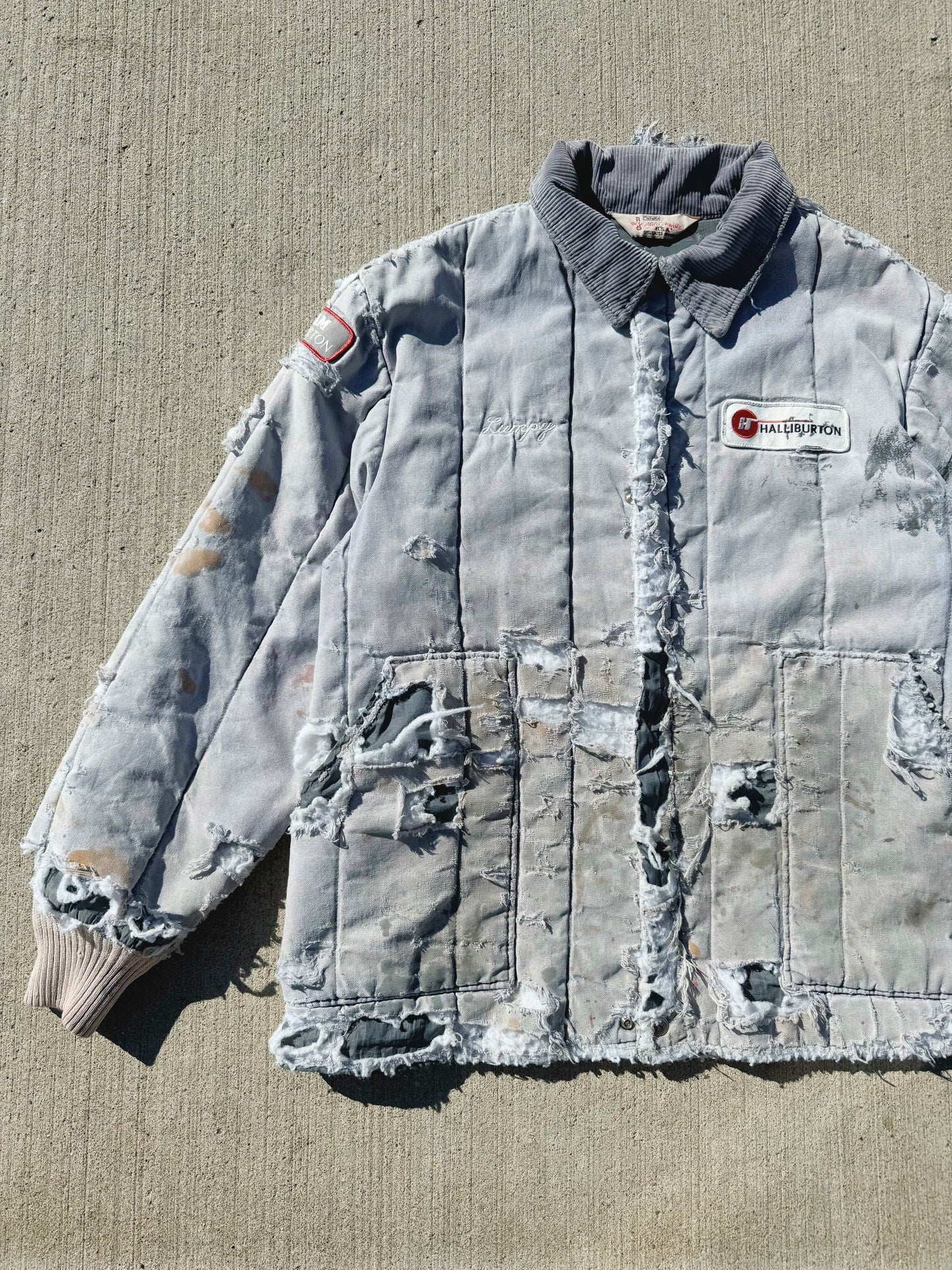 Vintage 1980s Walls Ultra Distressed Halliburton Work Jacket | XL