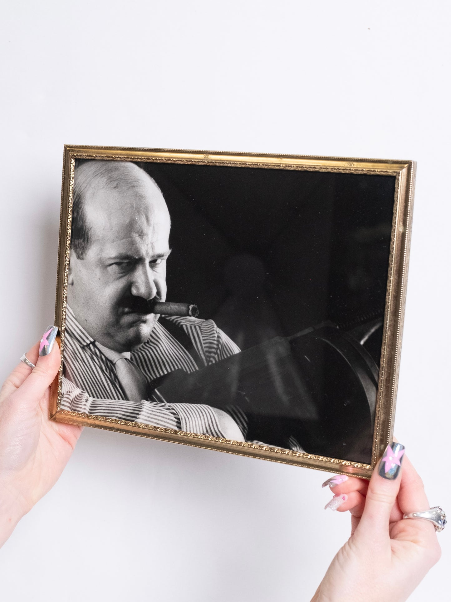 Vintage 1950s Gold Framed Original Movie Set "Gangster" Photograph