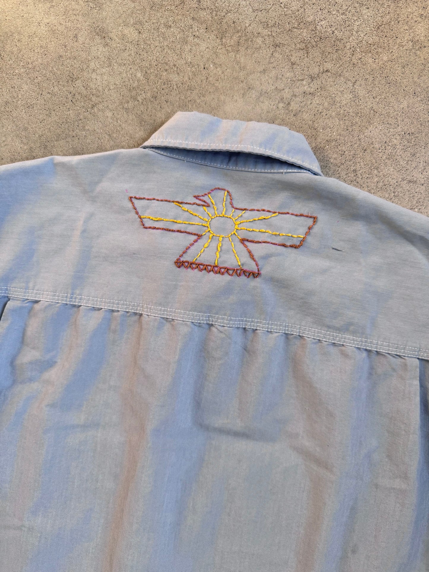 Vintage 1970s Big Smith Western-Style Hand-Embroidered “Danny” Work Shirt | XL