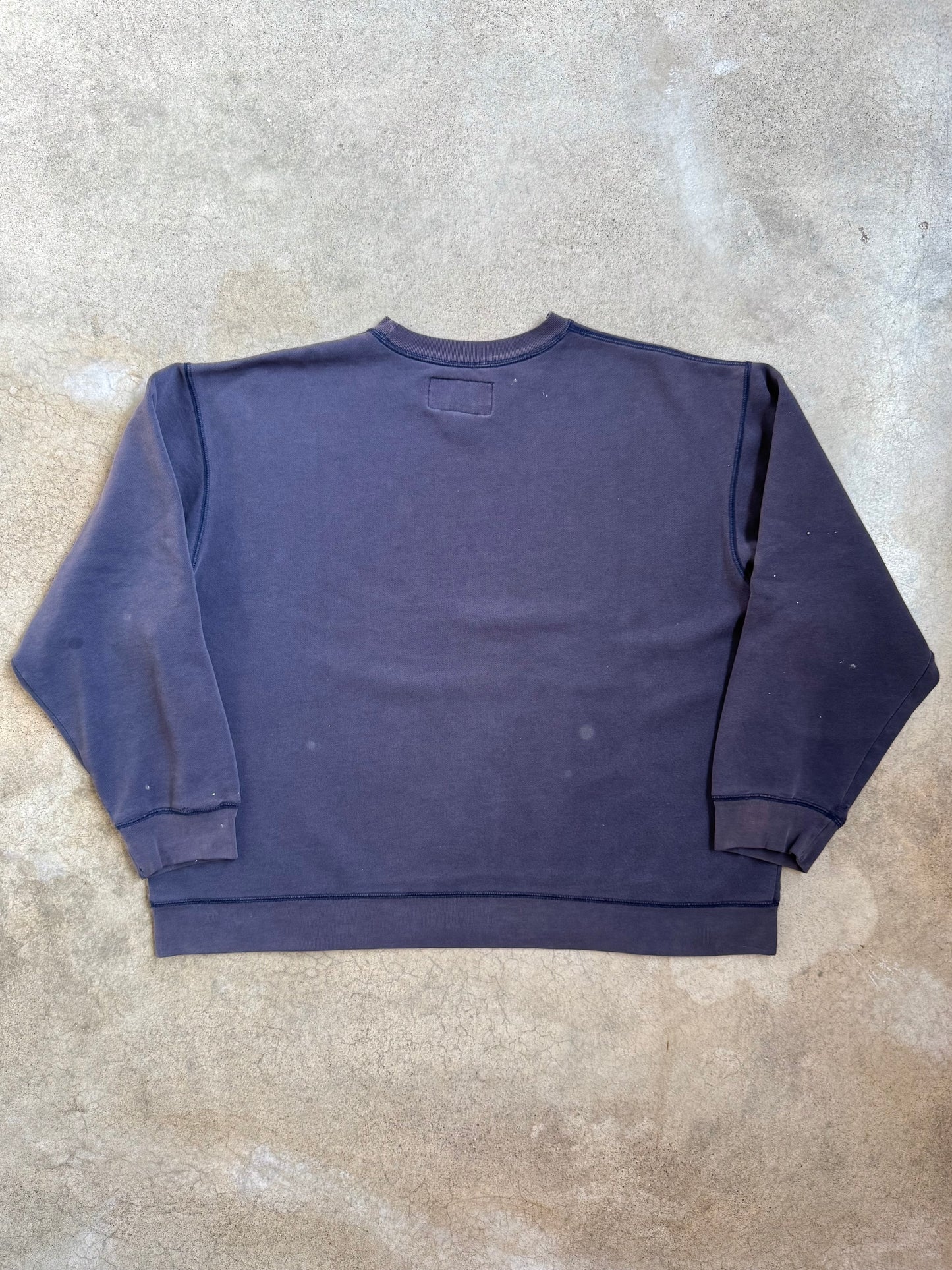 Vintage 1990s Abercrombie & Fitch Lacrosse Graphic Distressed Crewneck Sweatshirt | XL