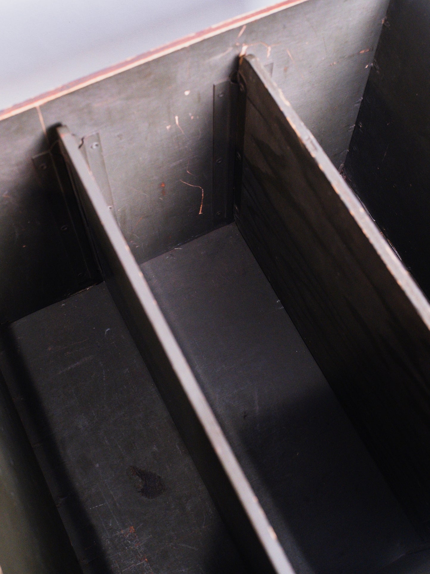 Vintage 1940s Military Wooden 3-Tier Filing Box