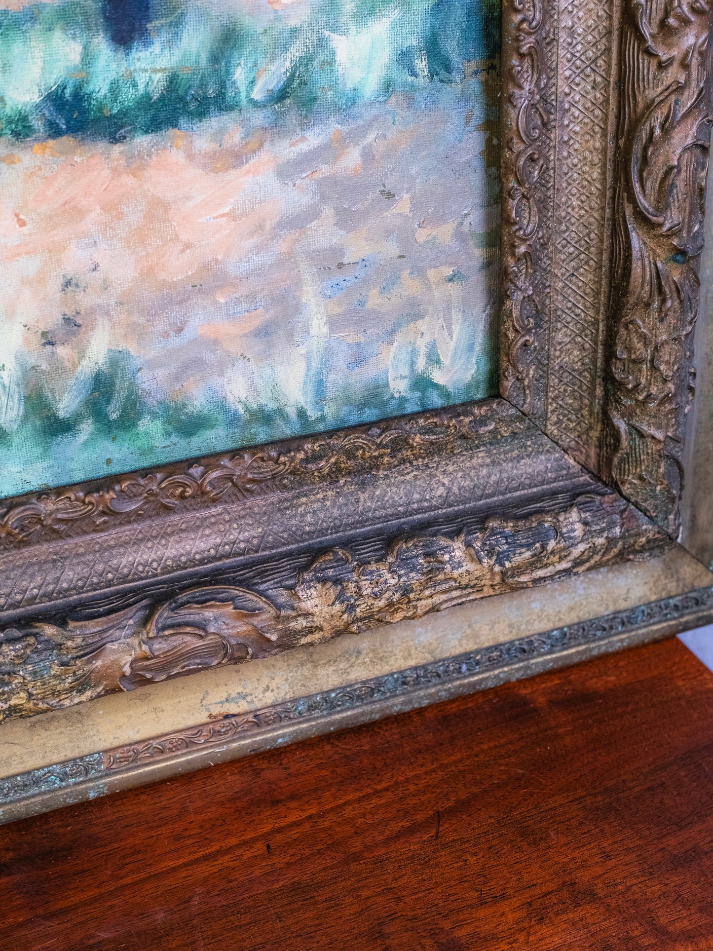 Antique Framed Southwestern Oil Painting