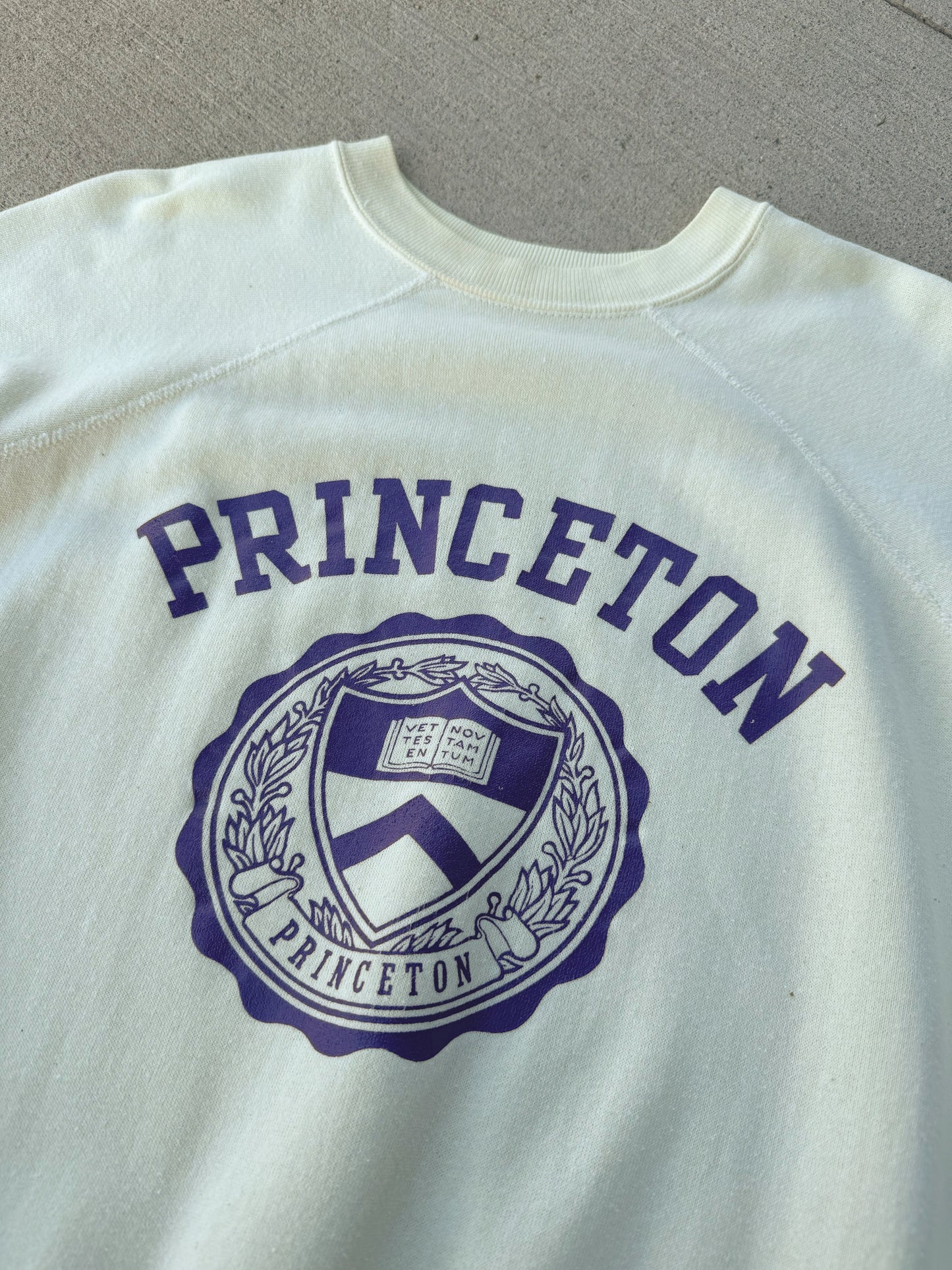 Vintage 1980s Pale Yellow Princeton Sweatshirt